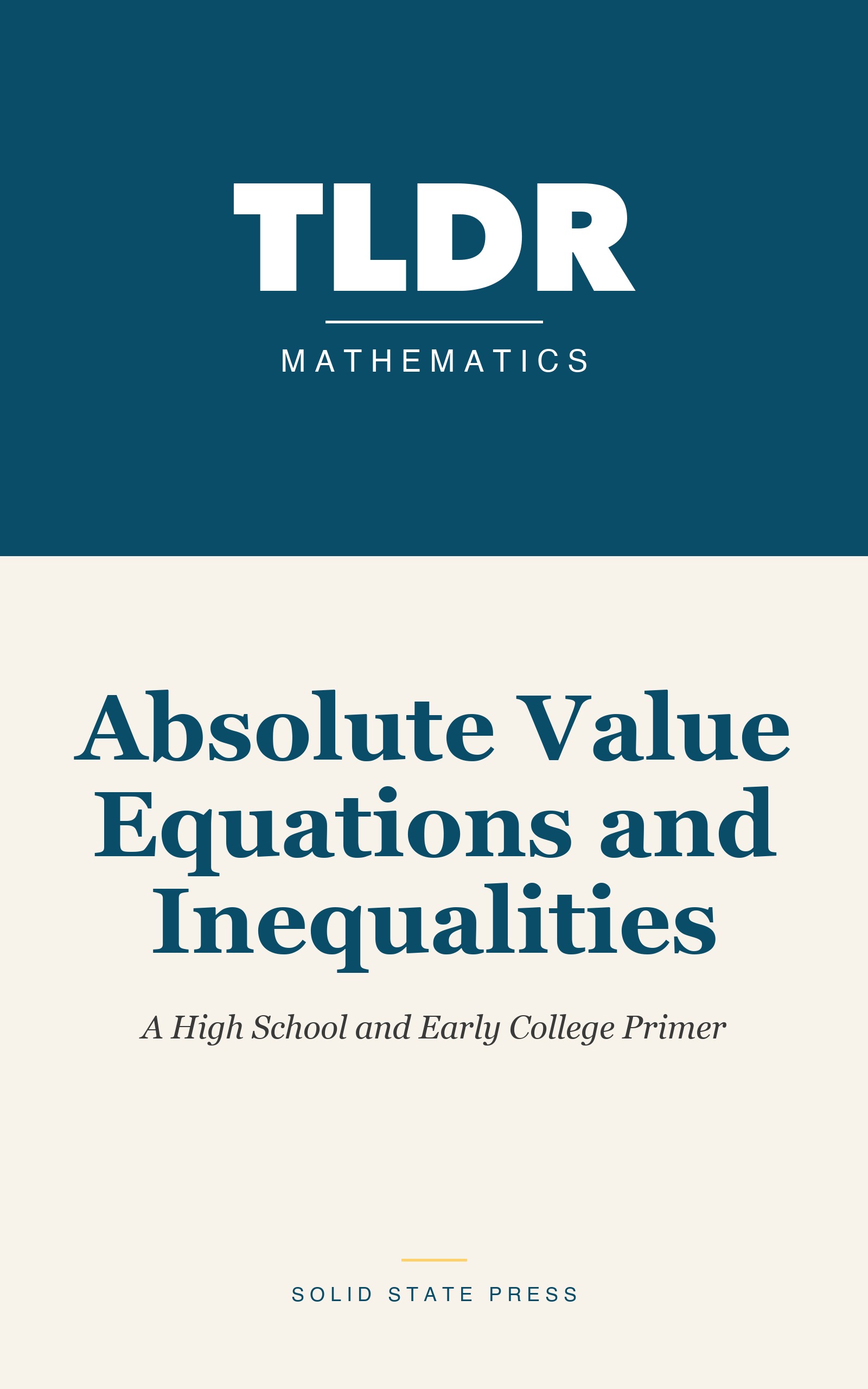 Absolute Value Equations and Inequalities cover