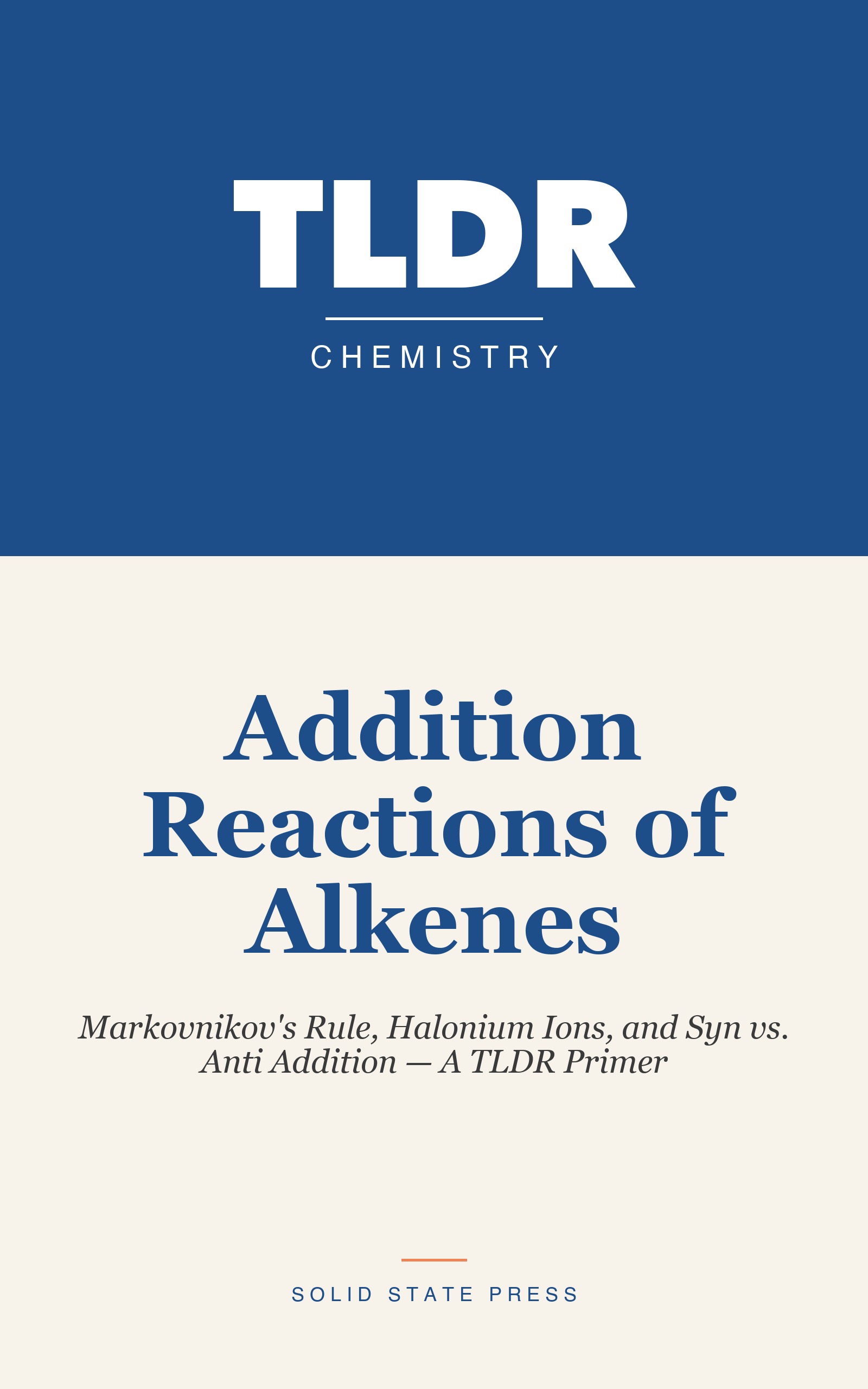 Addition Reactions of Alkenes cover