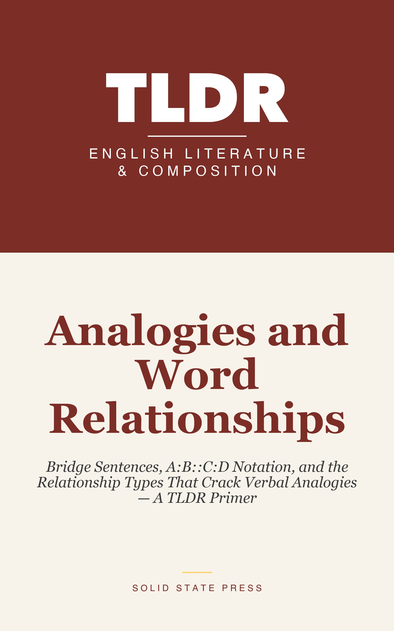 Analogies and Word Relationships cover