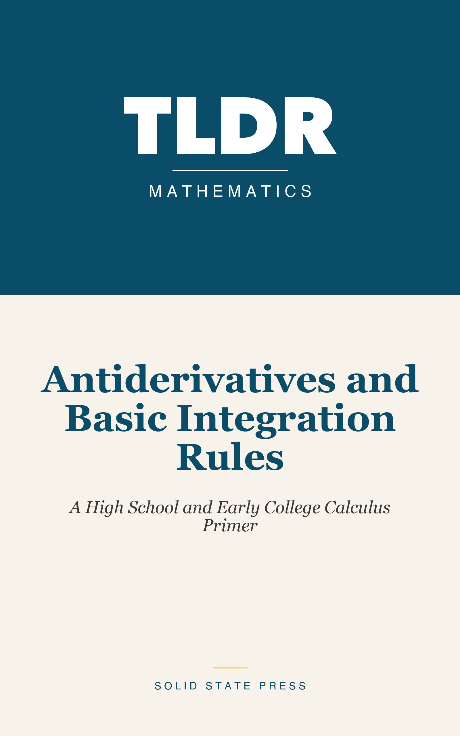 Antiderivatives and Basic Integration Rules cover