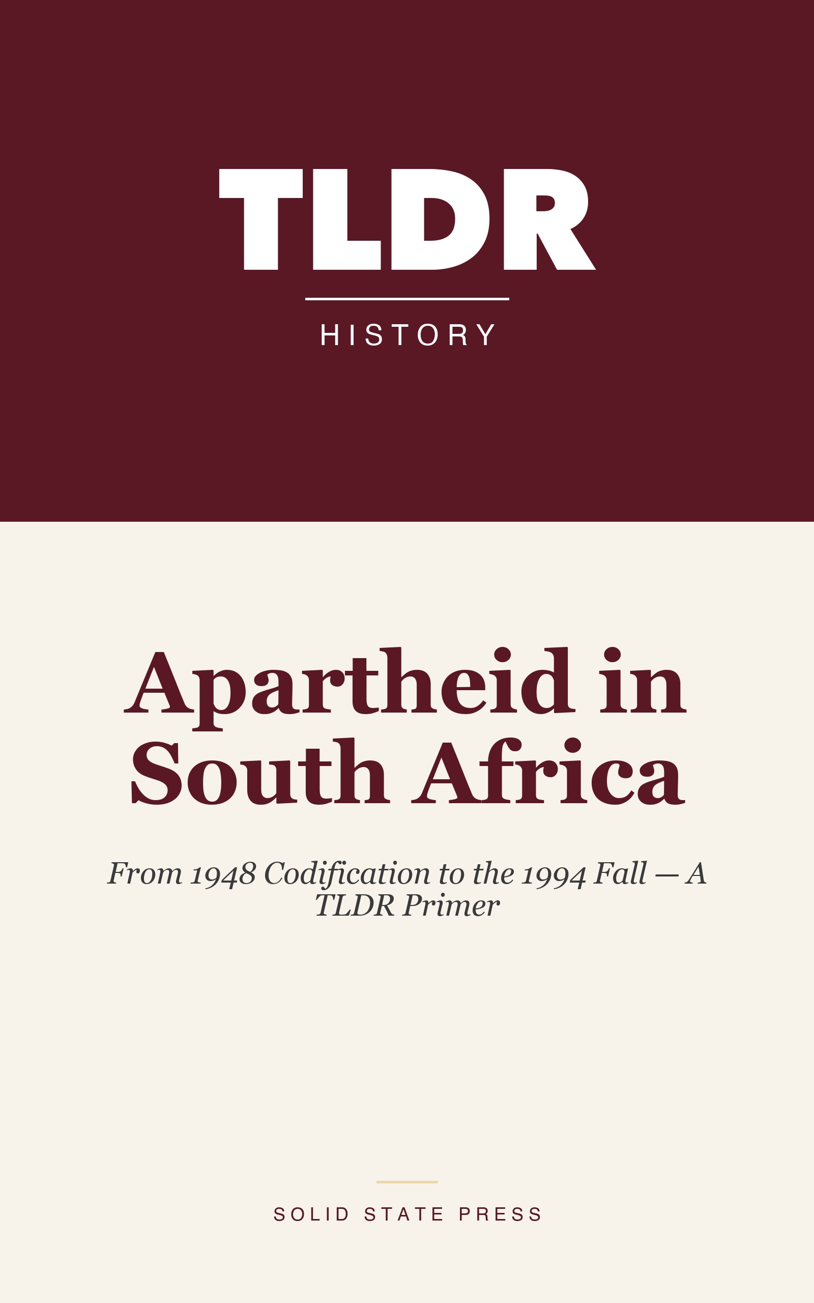 Apartheid in South Africa cover
