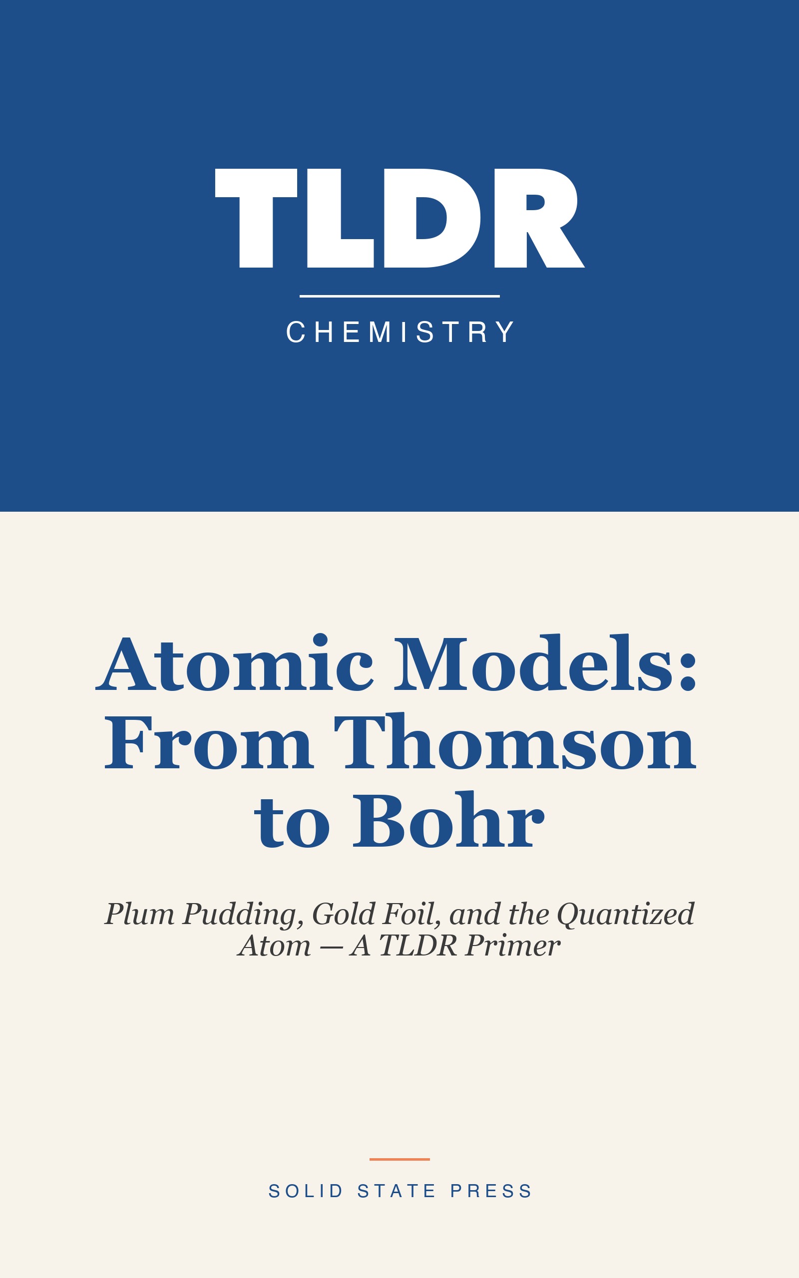 Atomic Models: From Thomson to Bohr cover
