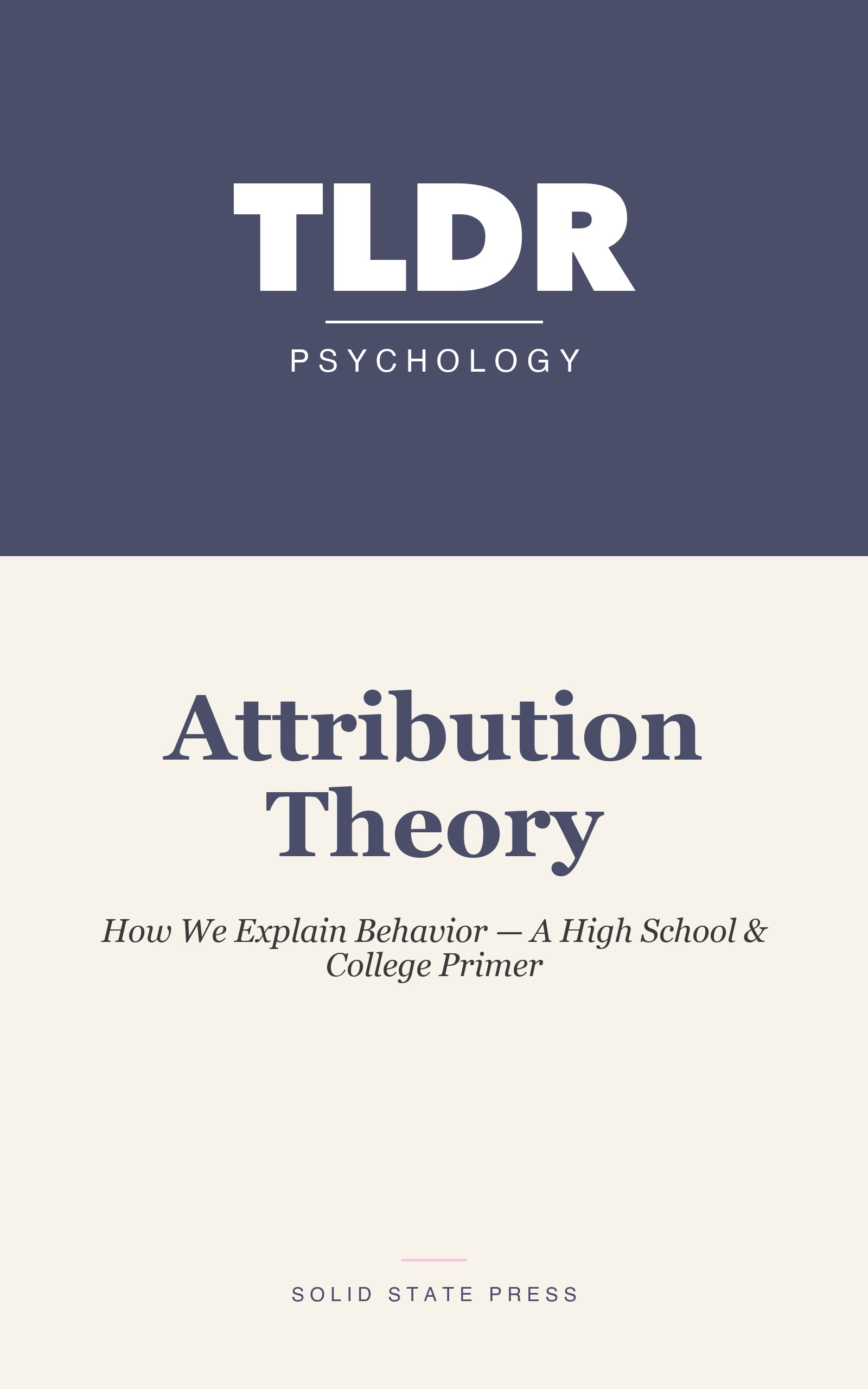 Attribution Theory cover