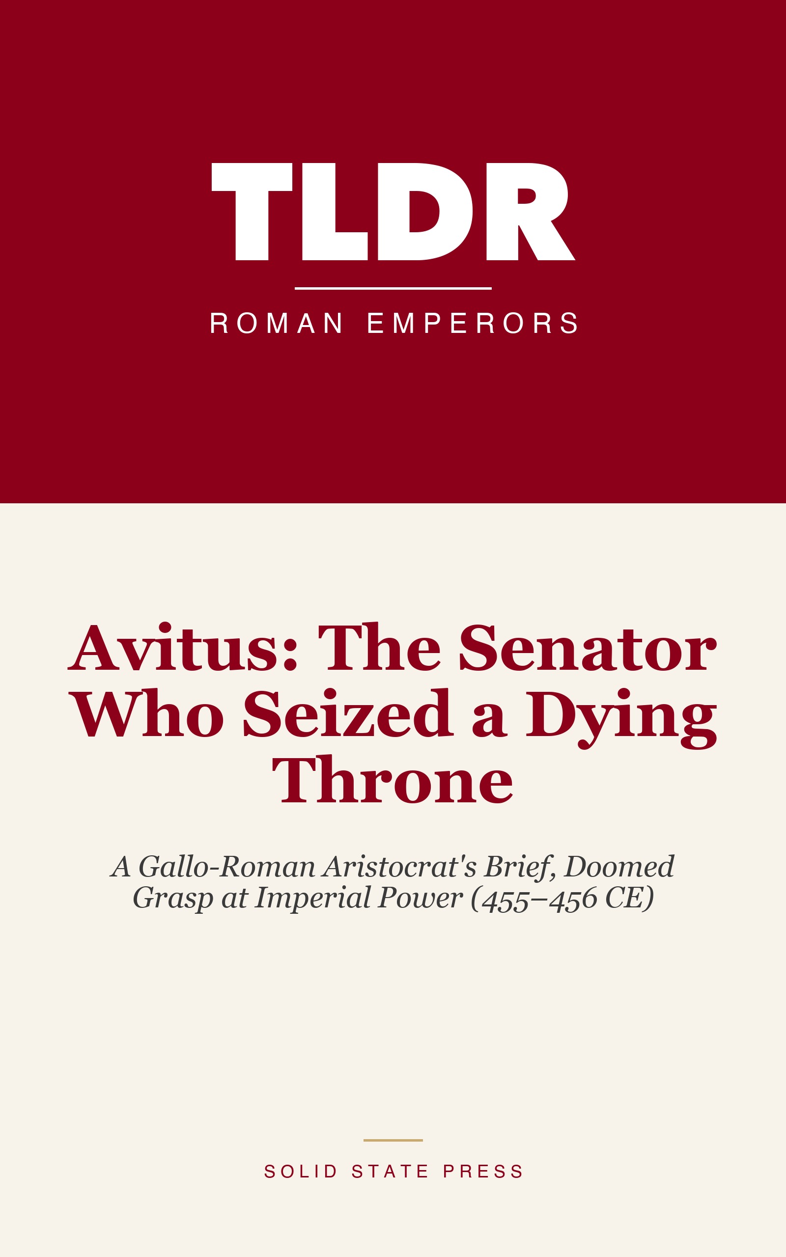Avitus: The Senator Who Seized a Dying Throne cover