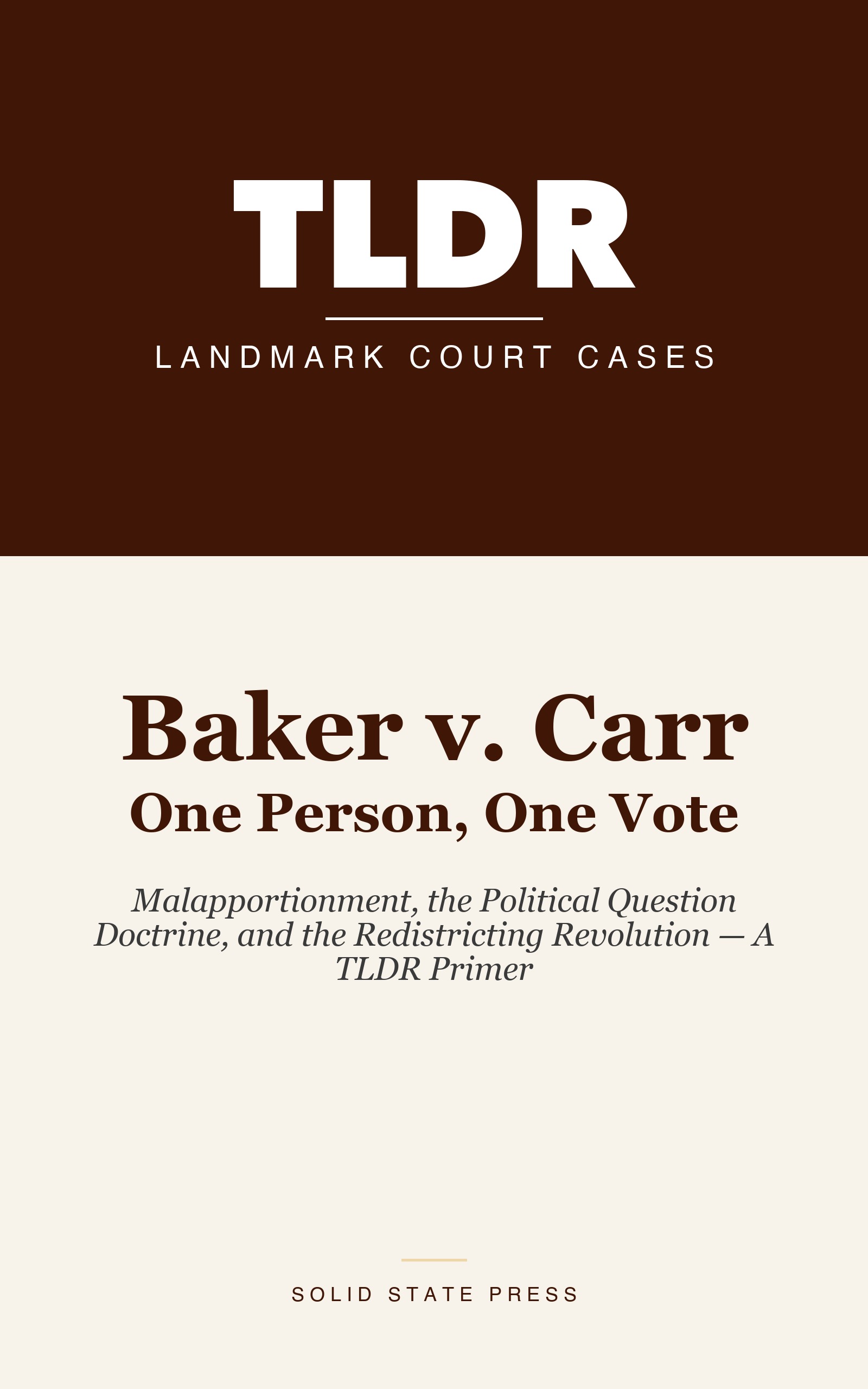 Baker v. Carr: One Person, One Vote cover