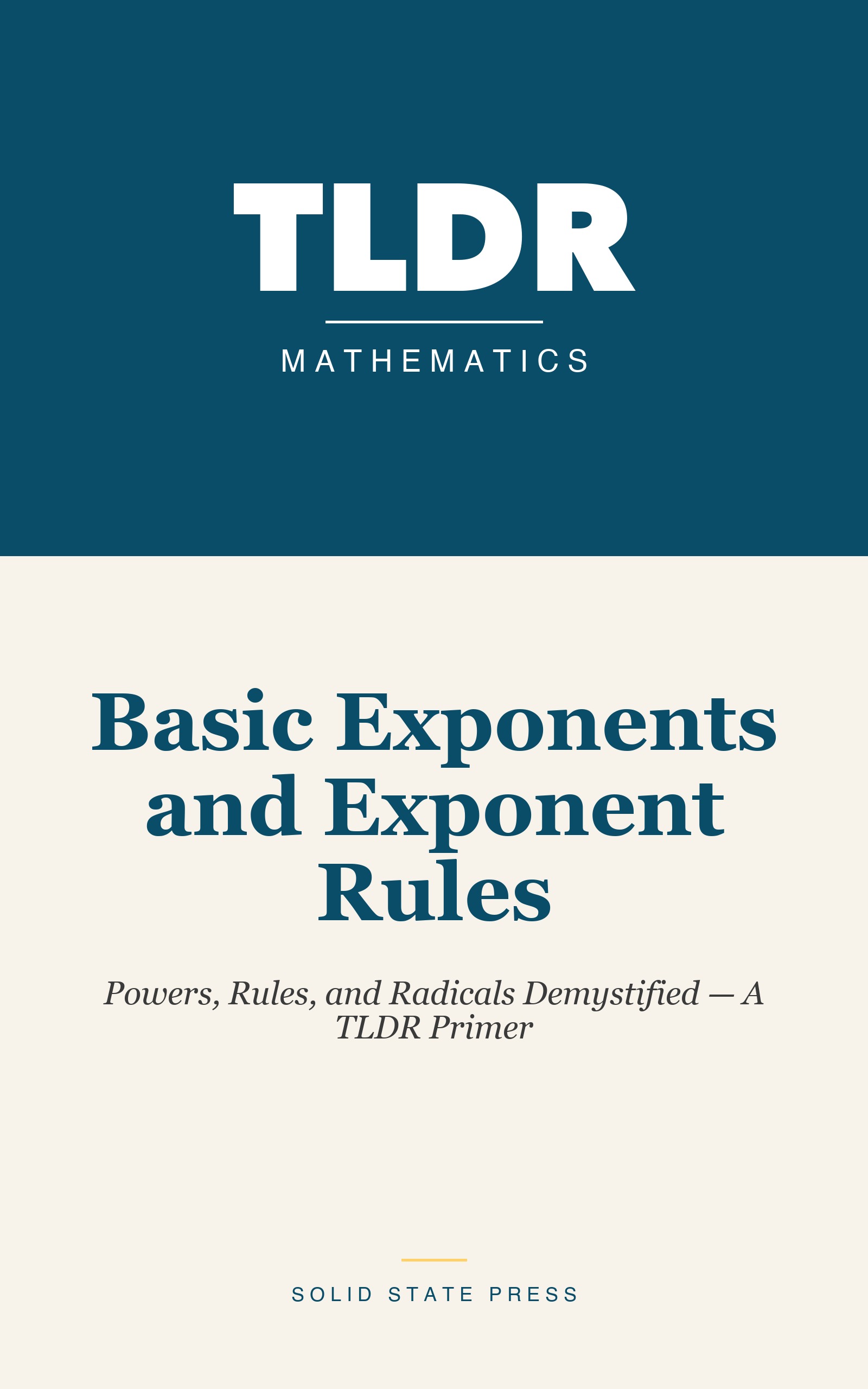 Basic Exponents and Exponent Rules cover