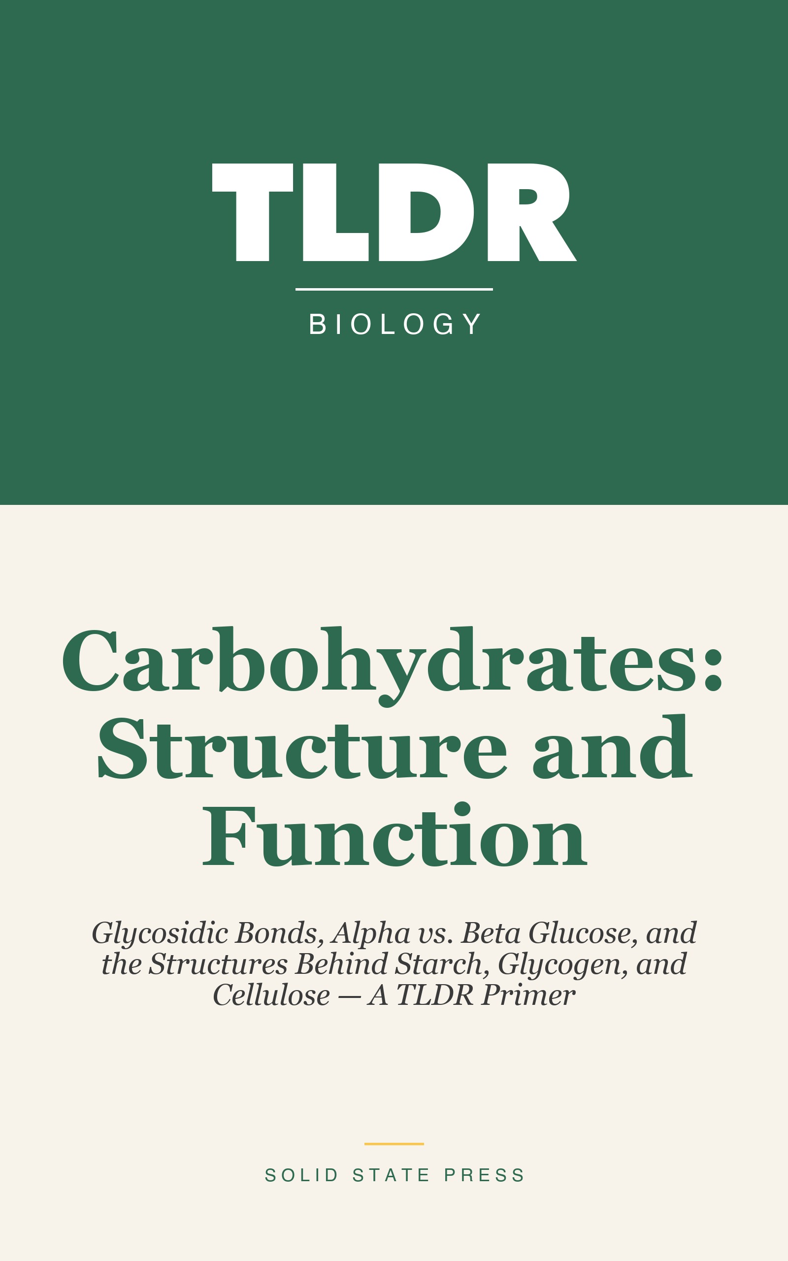 Carbohydrates: Structure and Function cover