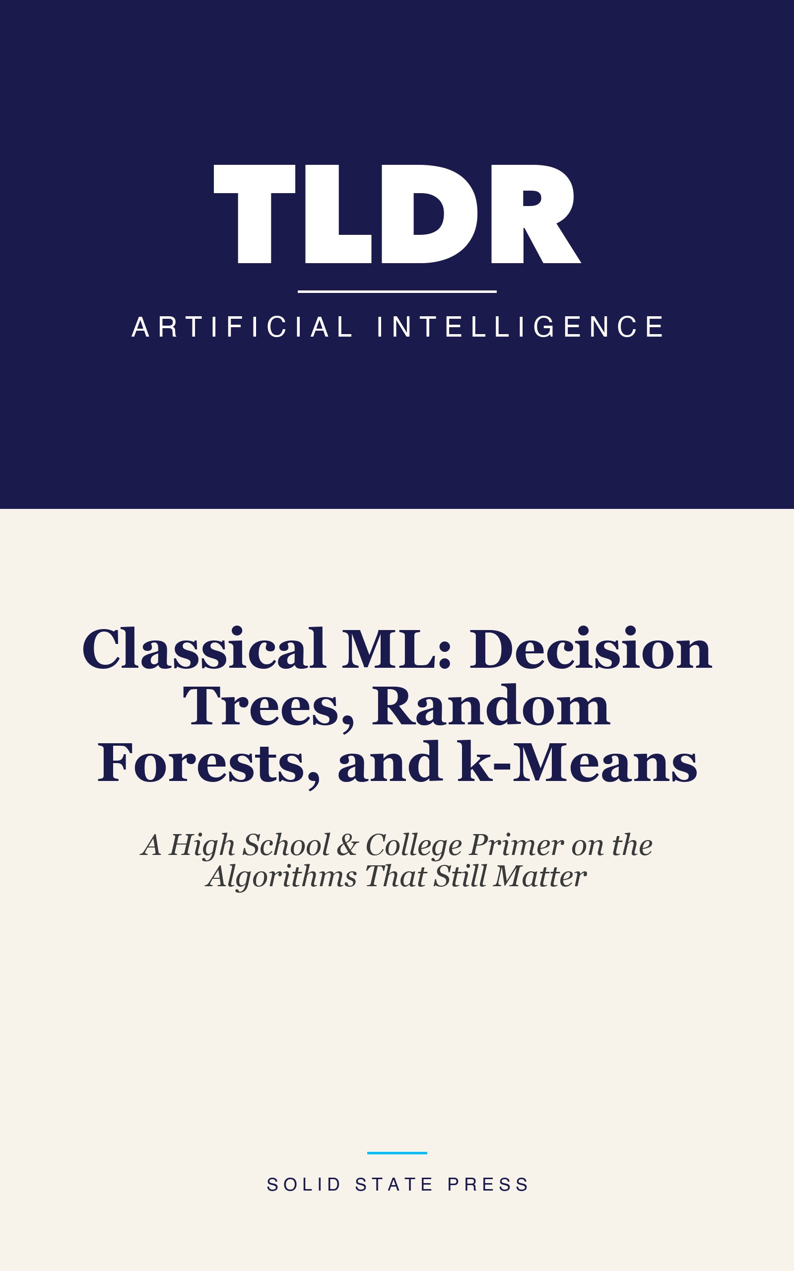 Classical ML: Decision Trees, Random Forests, and k-Means cover