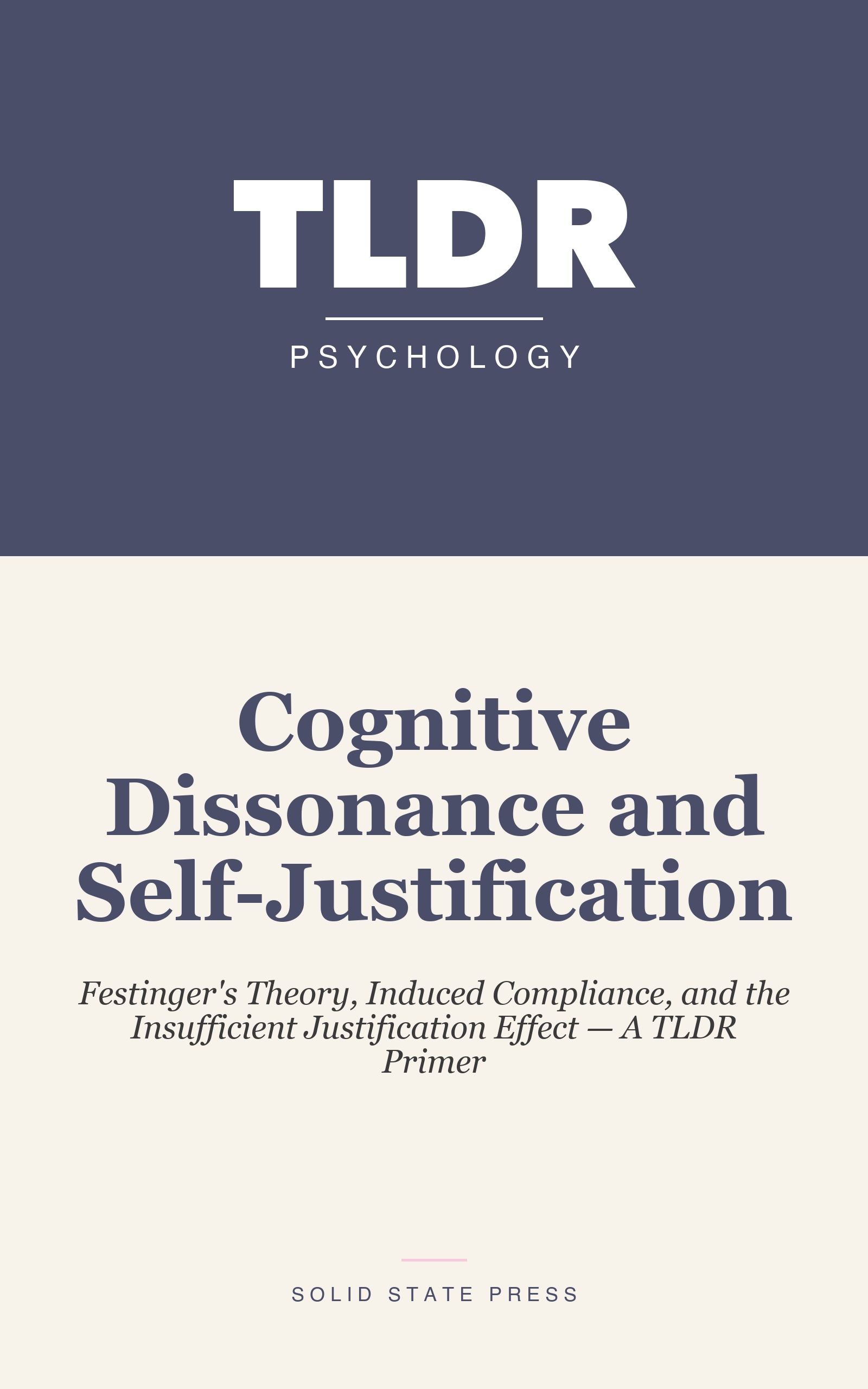 Cognitive Dissonance and Self-Justification cover