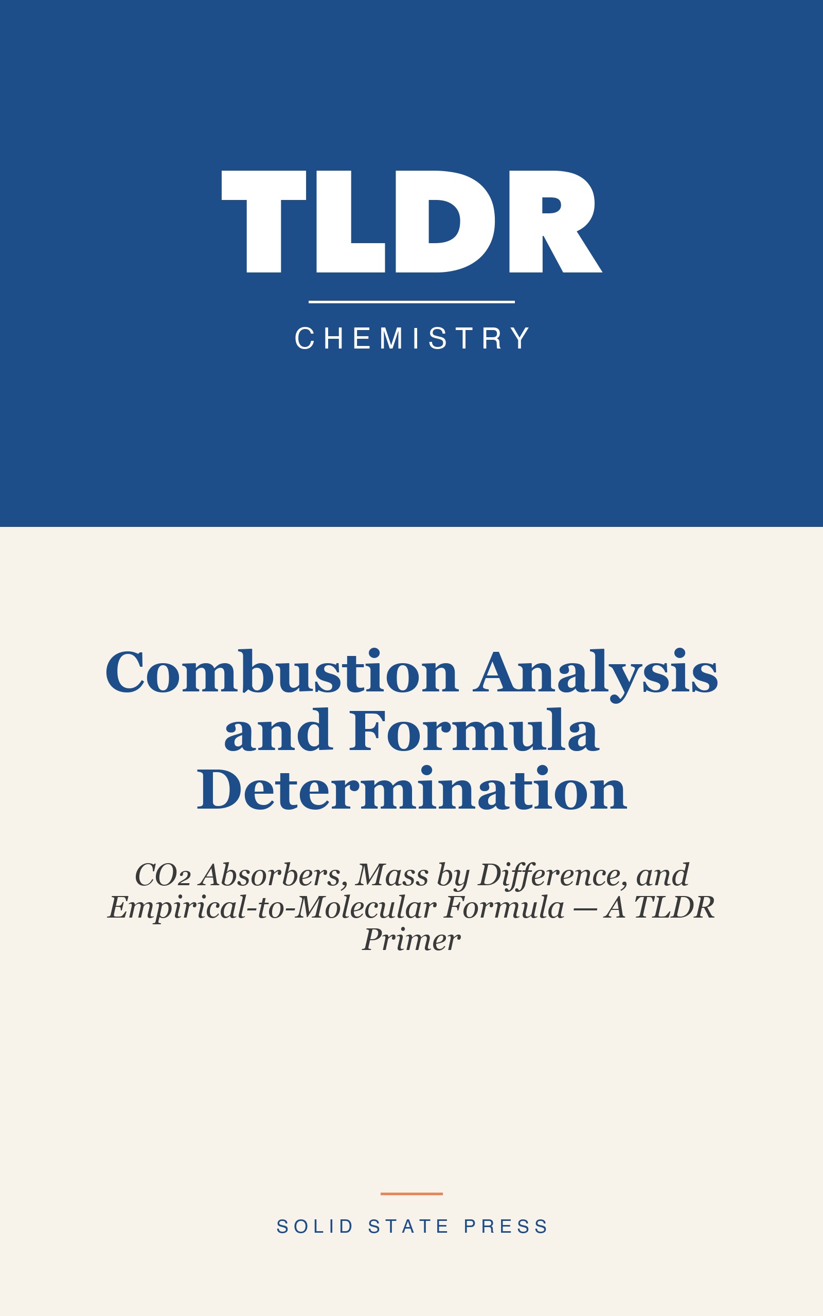 Combustion Analysis and Formula Determination cover