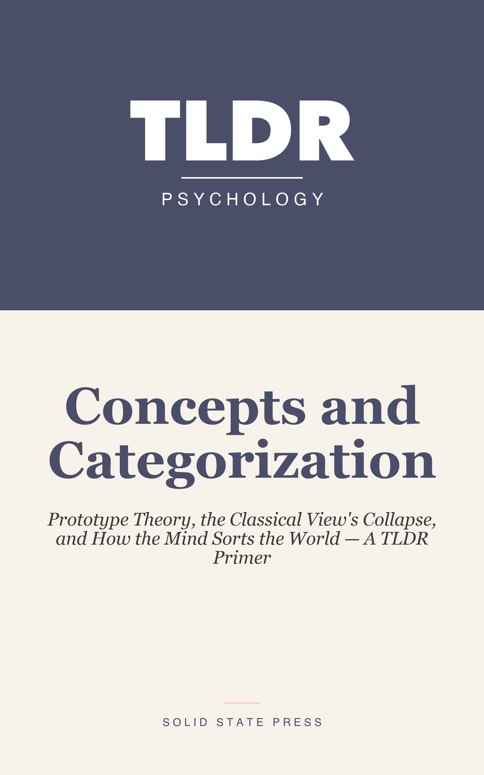 Concepts and Categorization cover