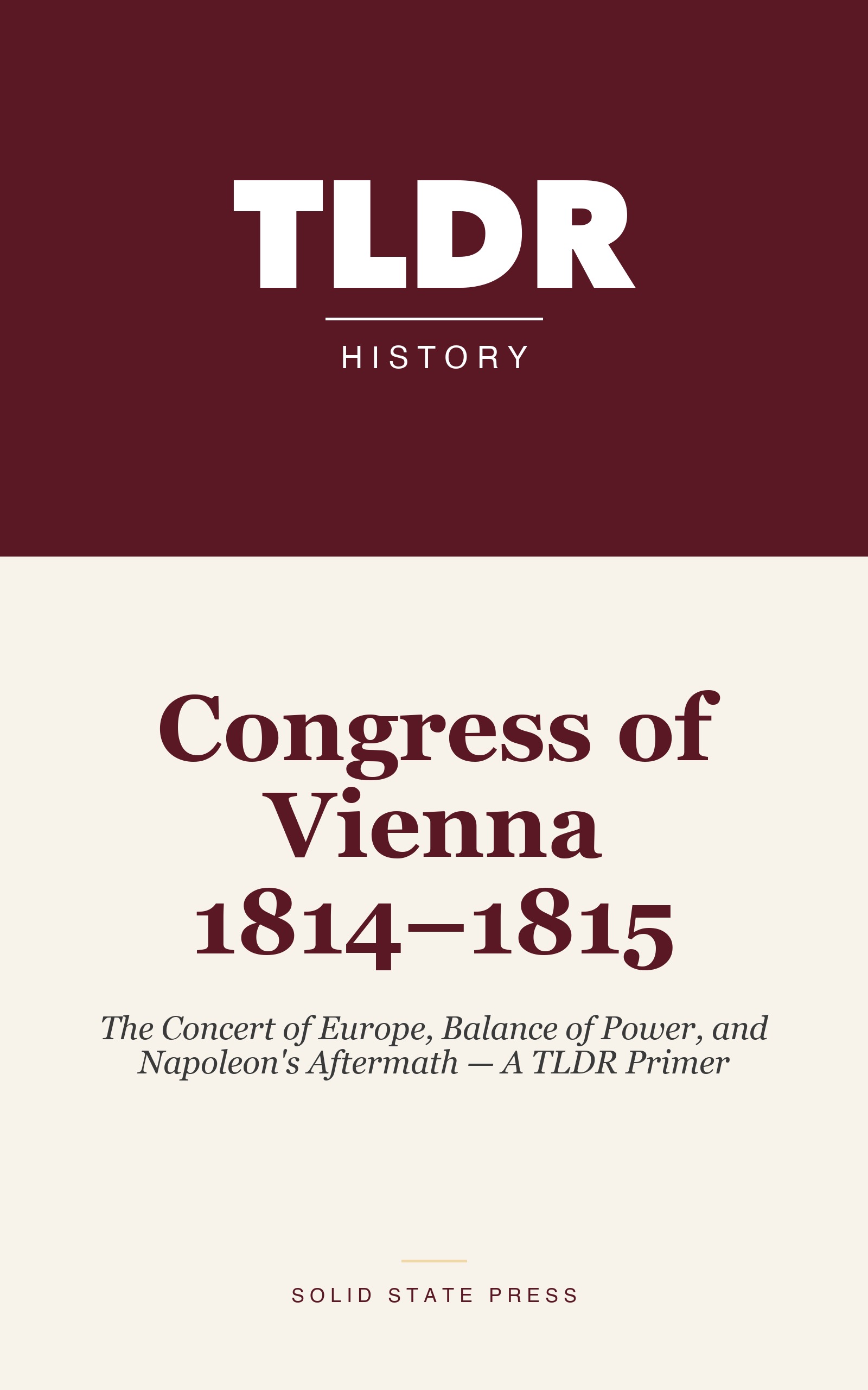 Congress of Vienna 1814–1815 cover