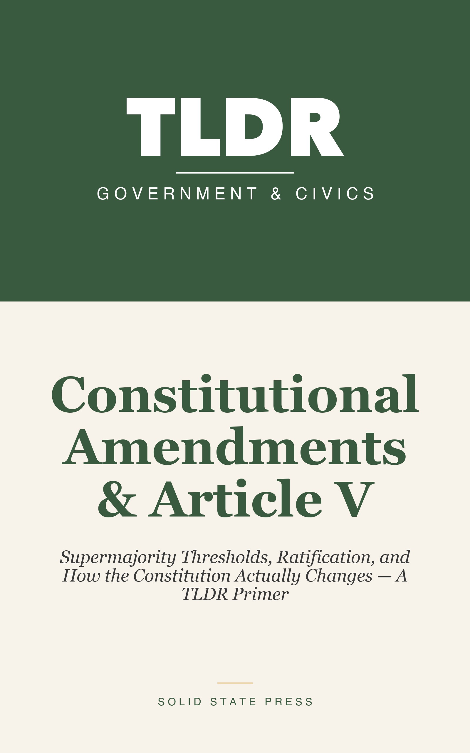 Constitutional Amendments & Article V cover