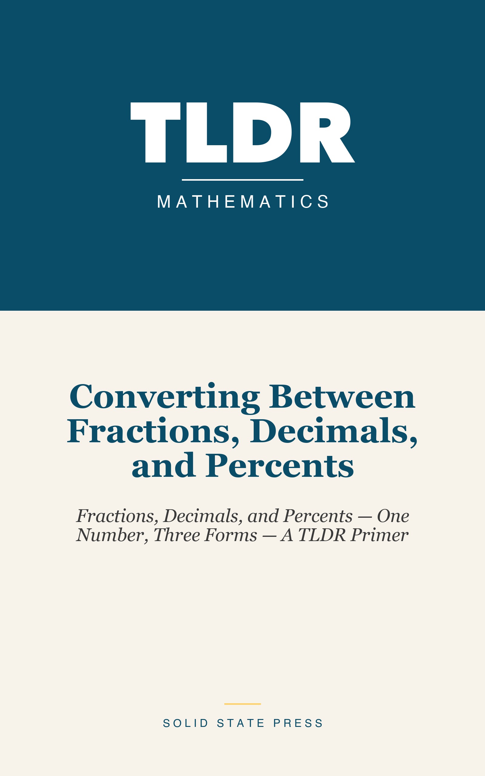 Converting Between Fractions, Decimals, and Percents cover