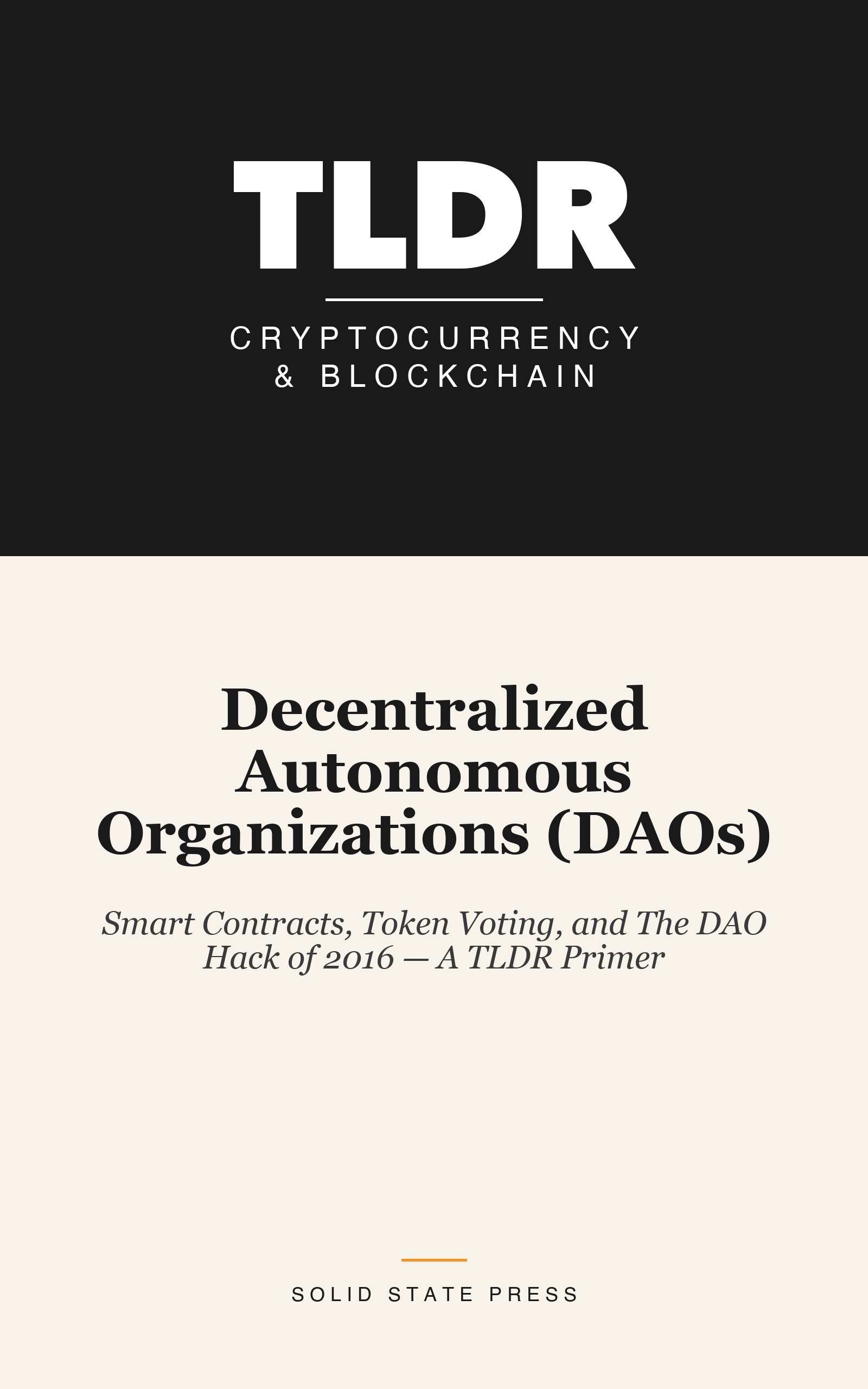 Decentralized Autonomous Organizations (DAOs) cover