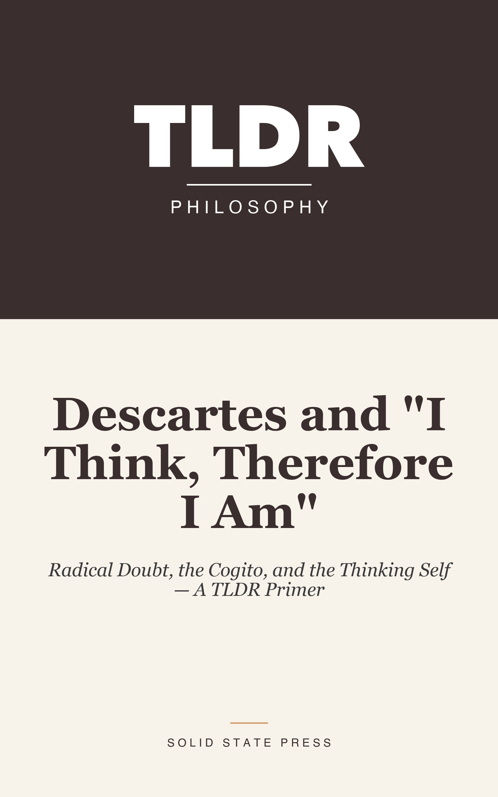 Descartes and "I Think, Therefore I Am" cover