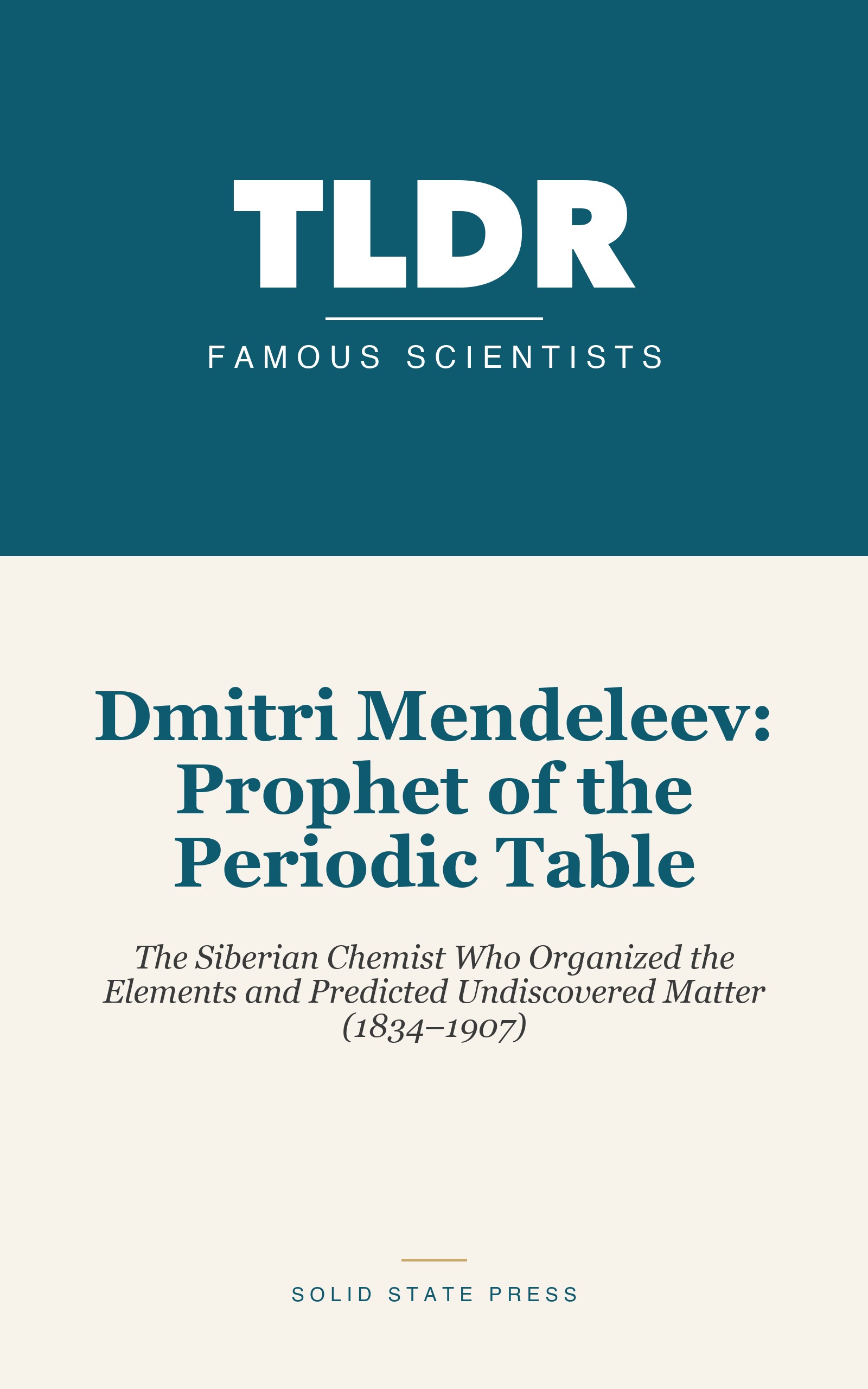 Dmitri Mendeleev: Prophet of the Periodic Table cover