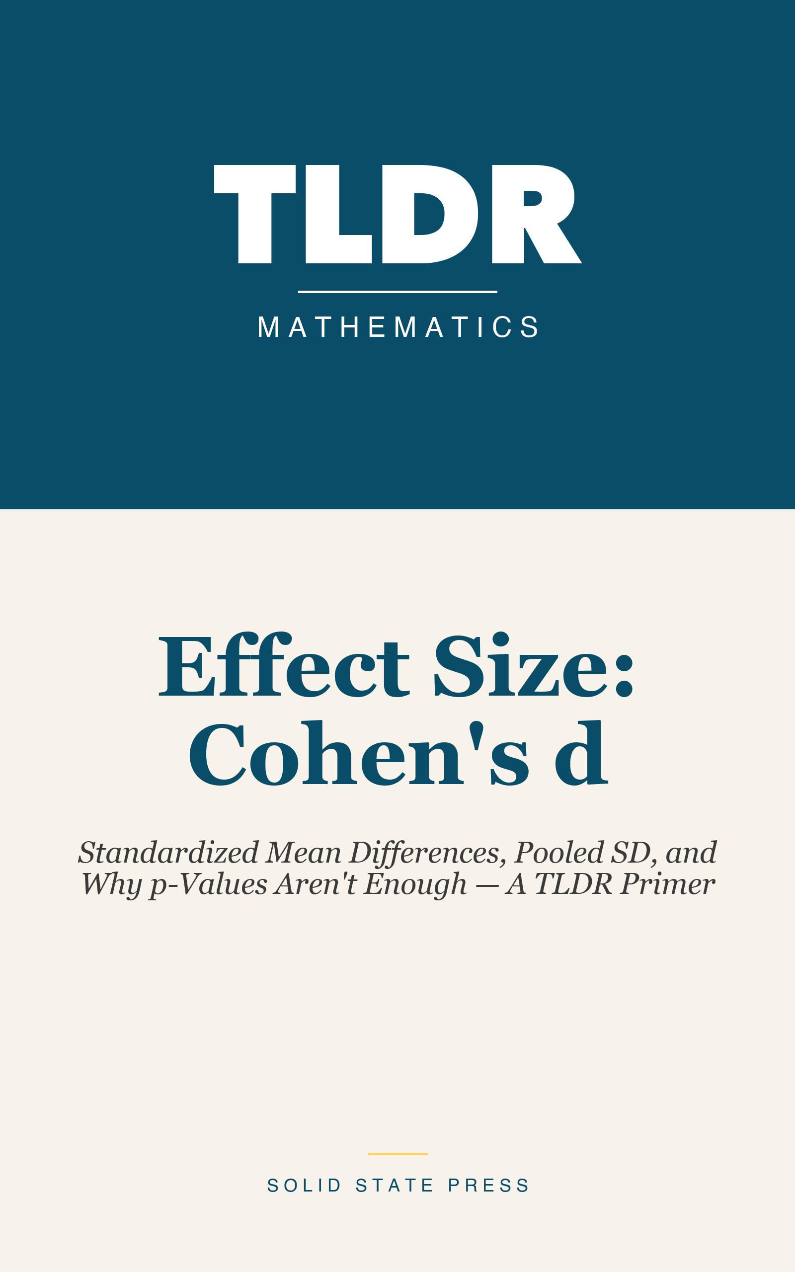 Effect Size: Cohen's d cover
