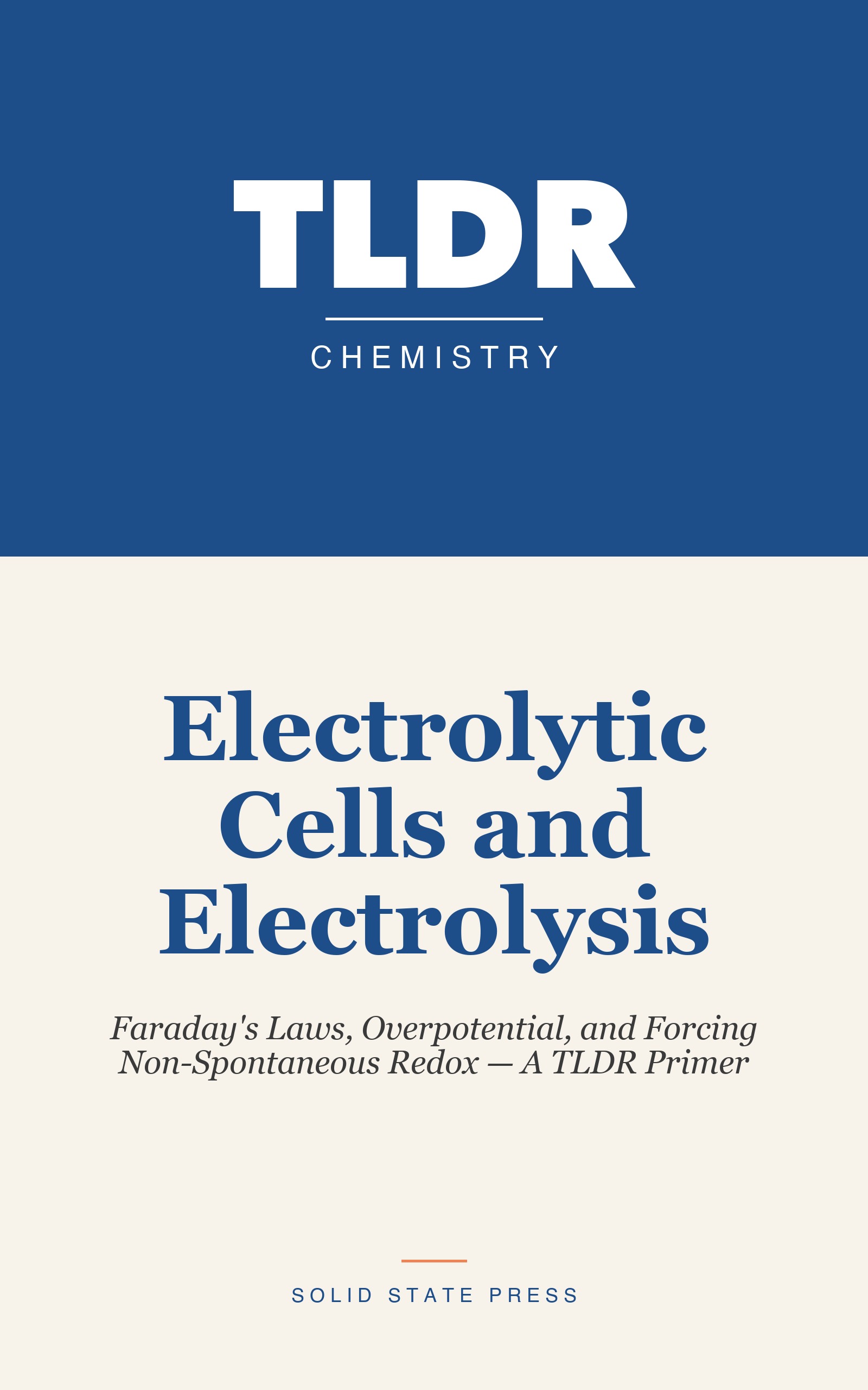 Electrolytic Cells and Electrolysis cover