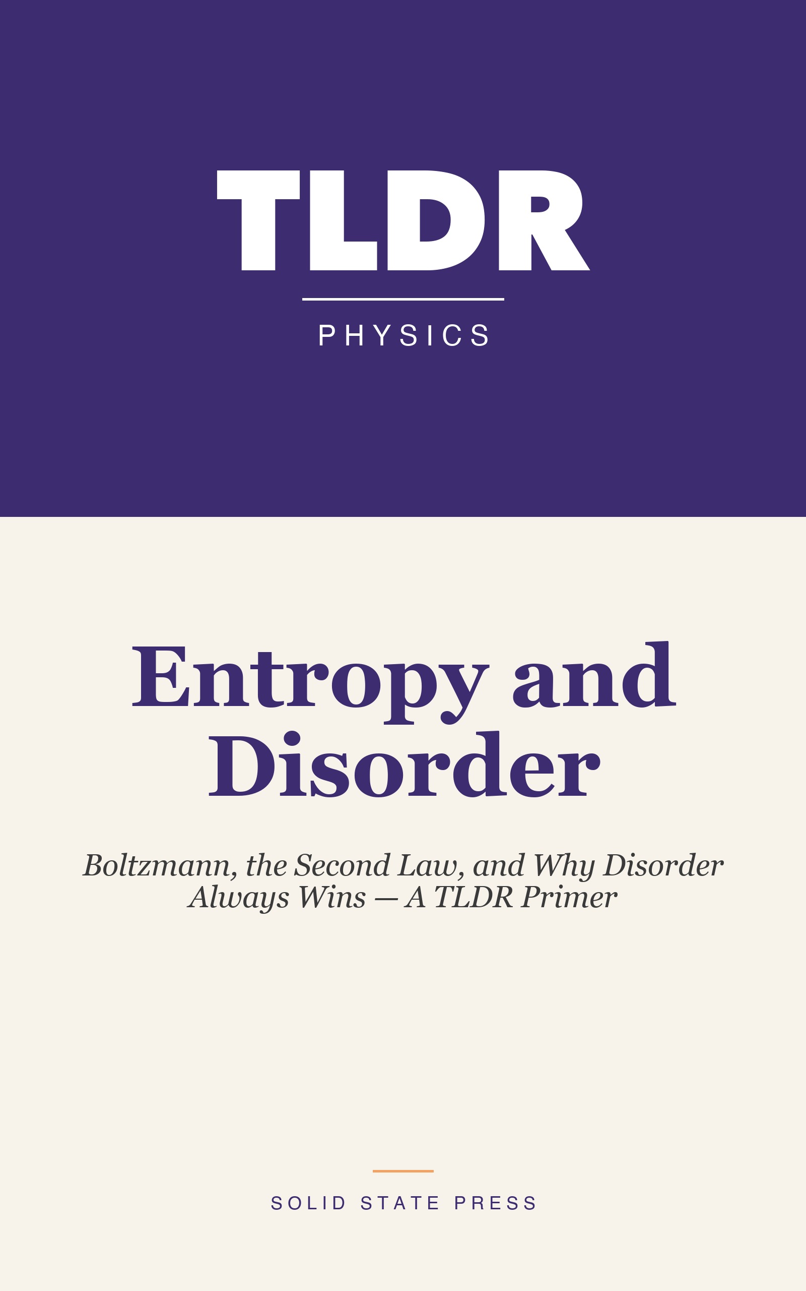 Entropy and Disorder cover