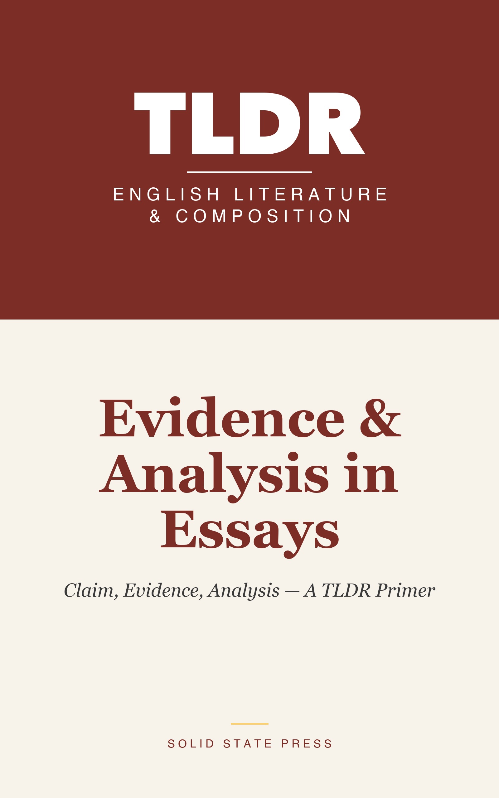 Evidence & Analysis in Essays cover