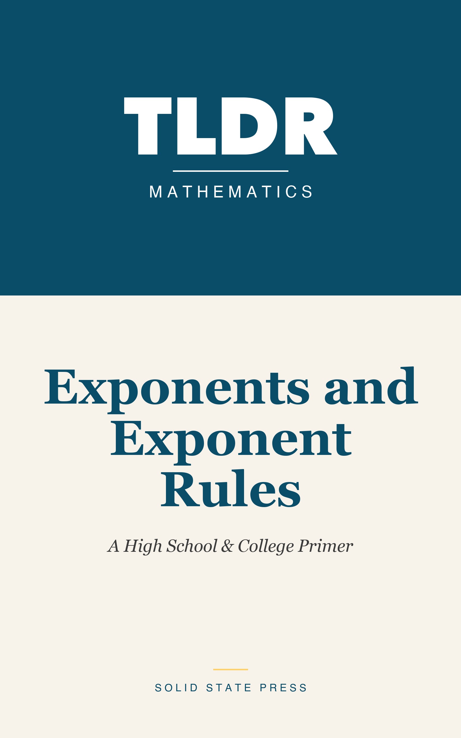 Exponents and Exponent Rules cover