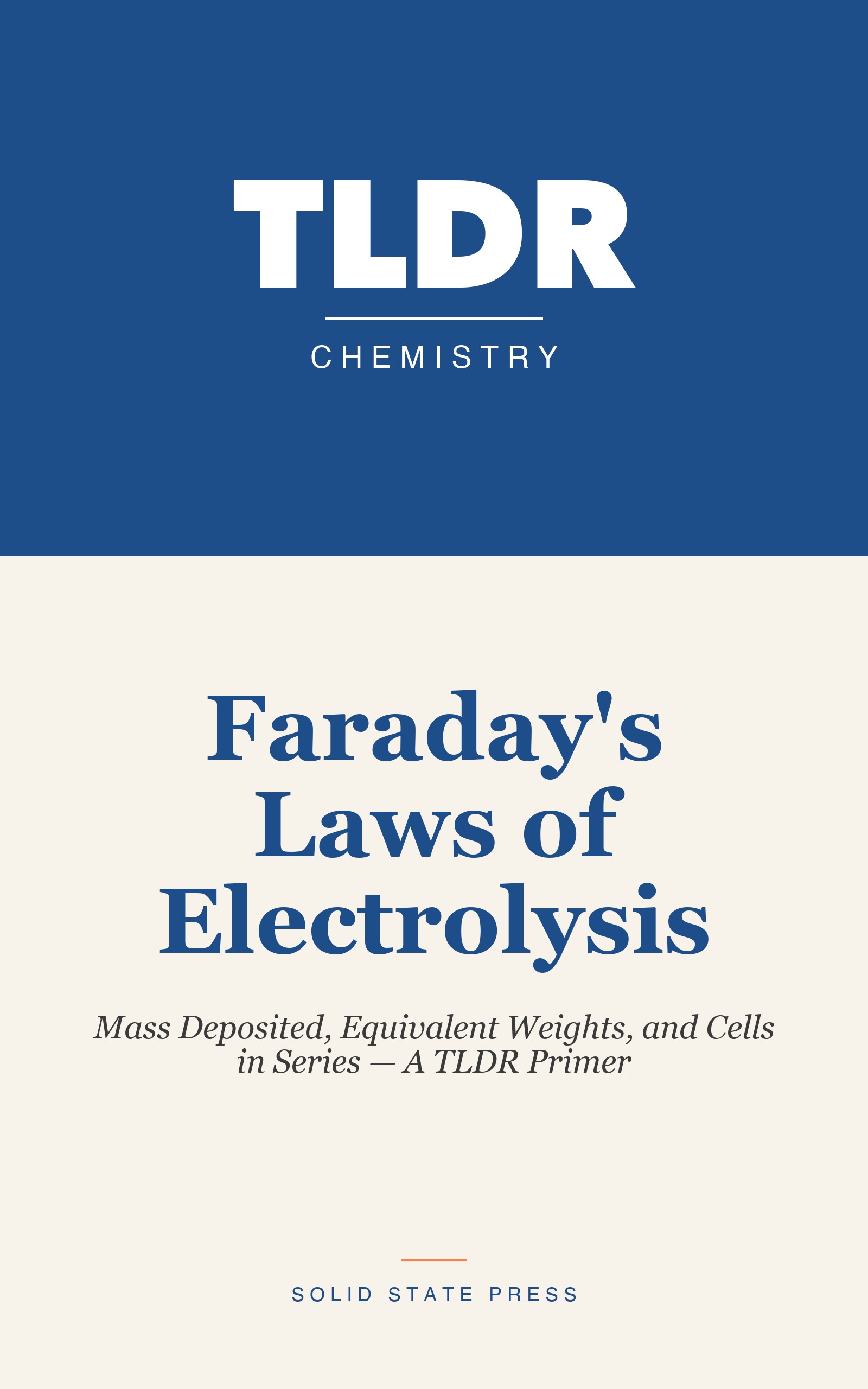 Faraday's Laws of Electrolysis cover
