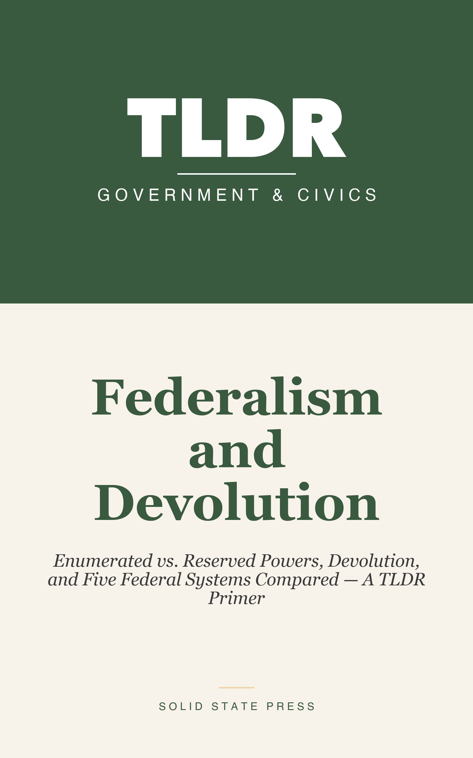 Federalism and Devolution cover