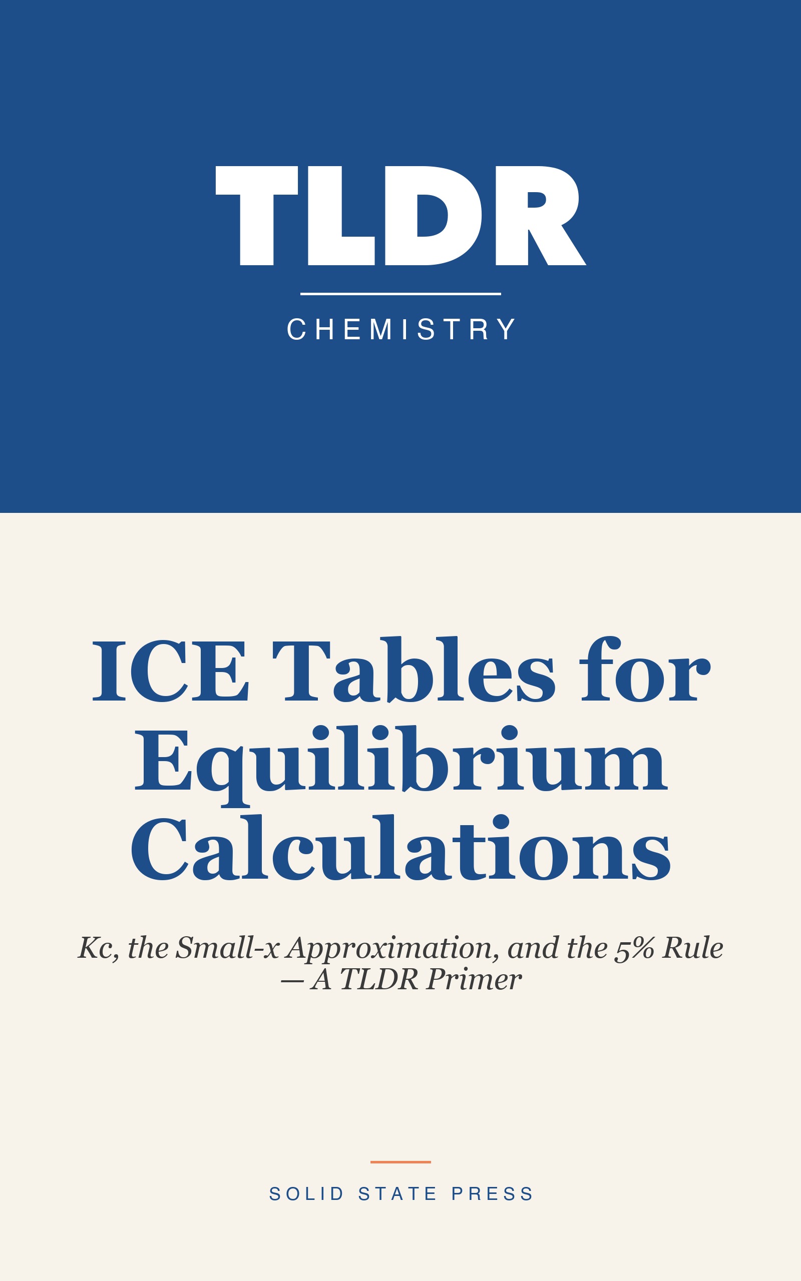 ICE Tables for Equilibrium Calculations cover
