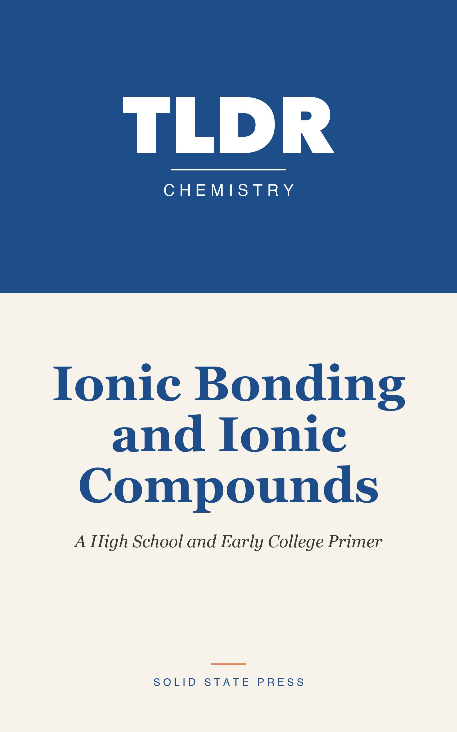 Ionic Bonding and Ionic Compounds cover