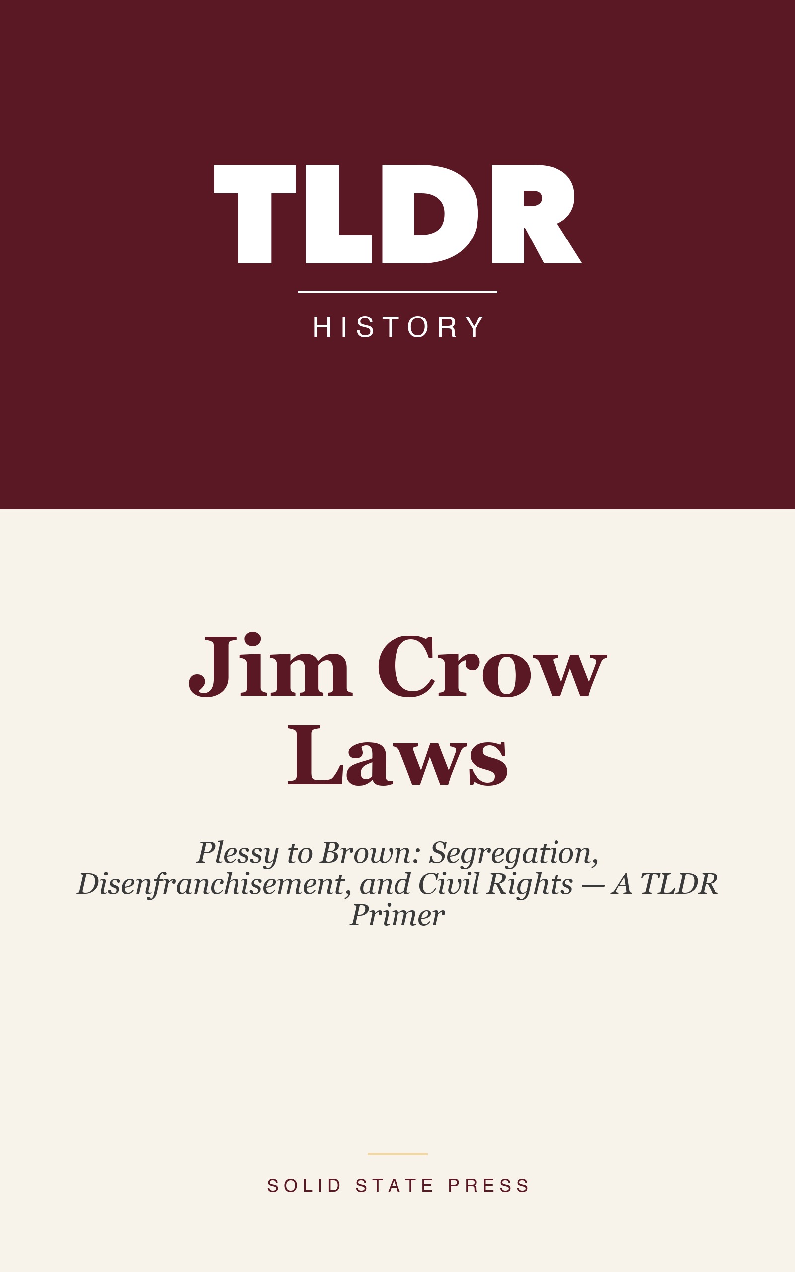 Jim Crow Laws cover