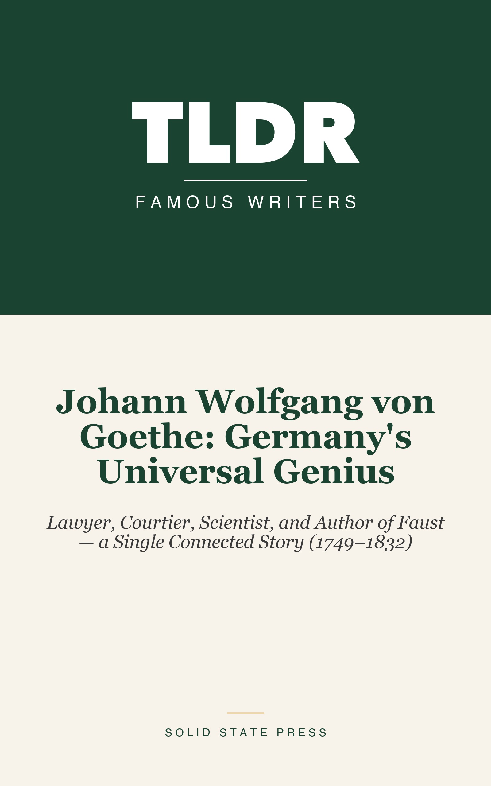 Johann Wolfgang von Goethe: Germany's Universal Genius cover