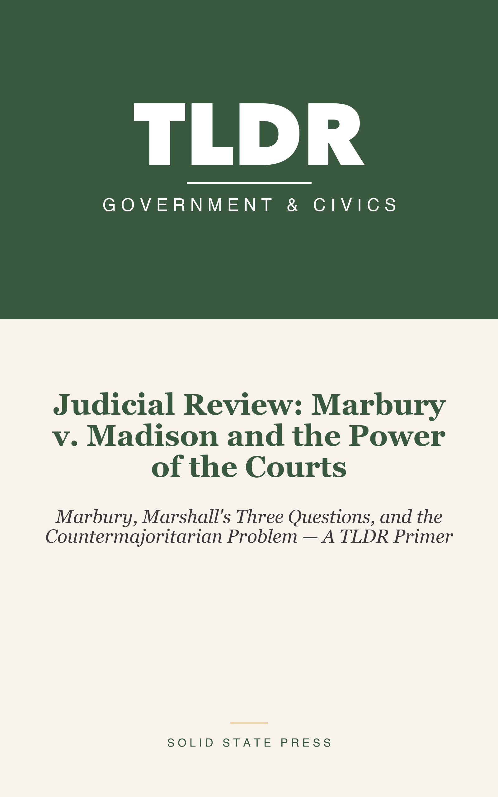 Judicial Review: Marbury v. Madison and the Power of the Courts cover