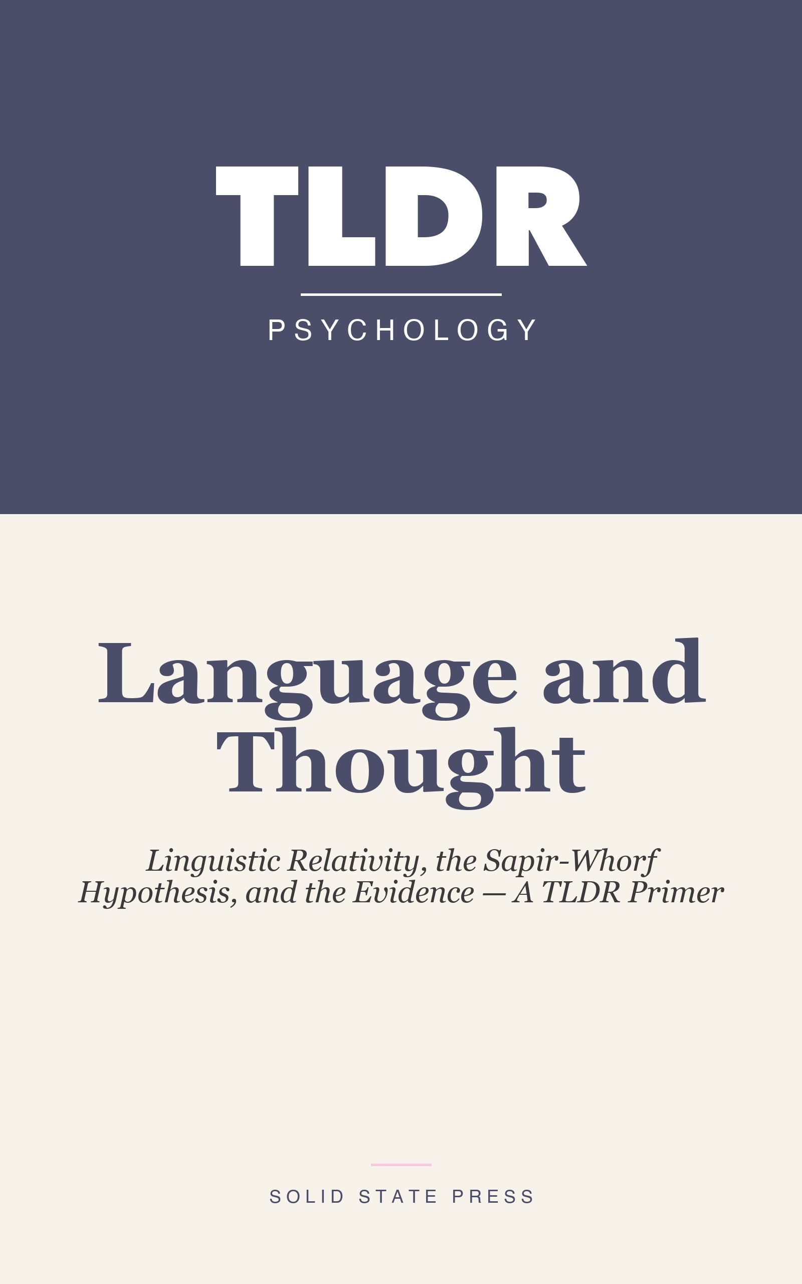 Language and Thought cover