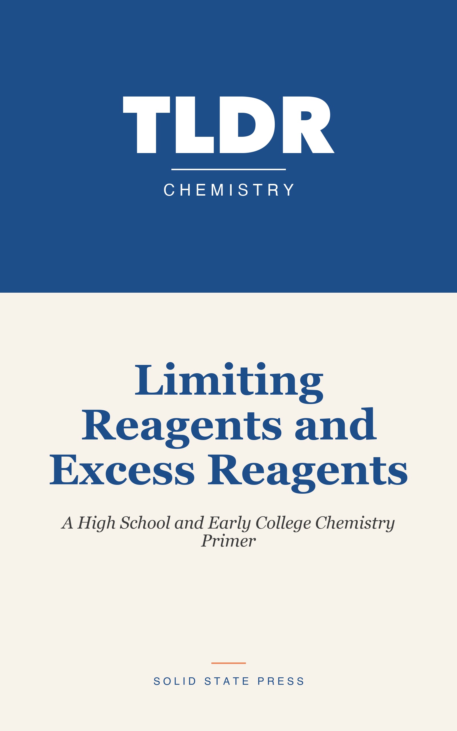 Limiting Reagents and Excess Reagents cover