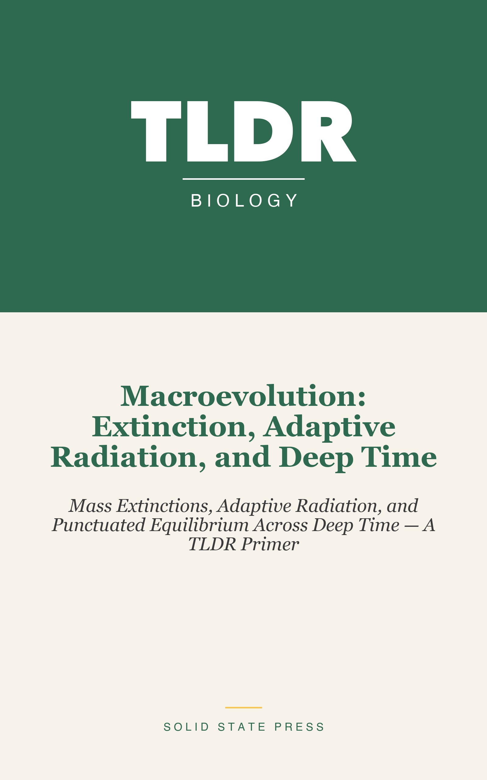 Macroevolution: Extinction, Adaptive Radiation, and Deep Time cover