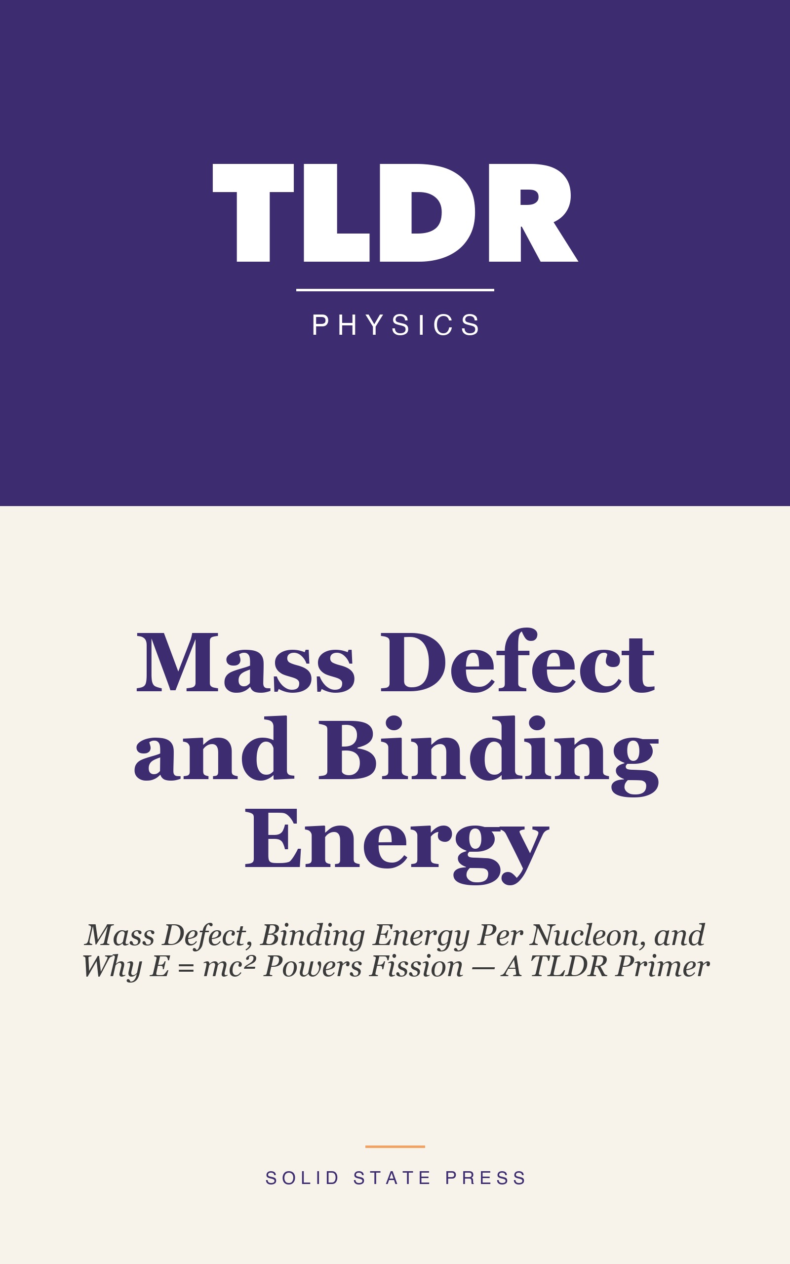 Mass Defect and Binding Energy cover