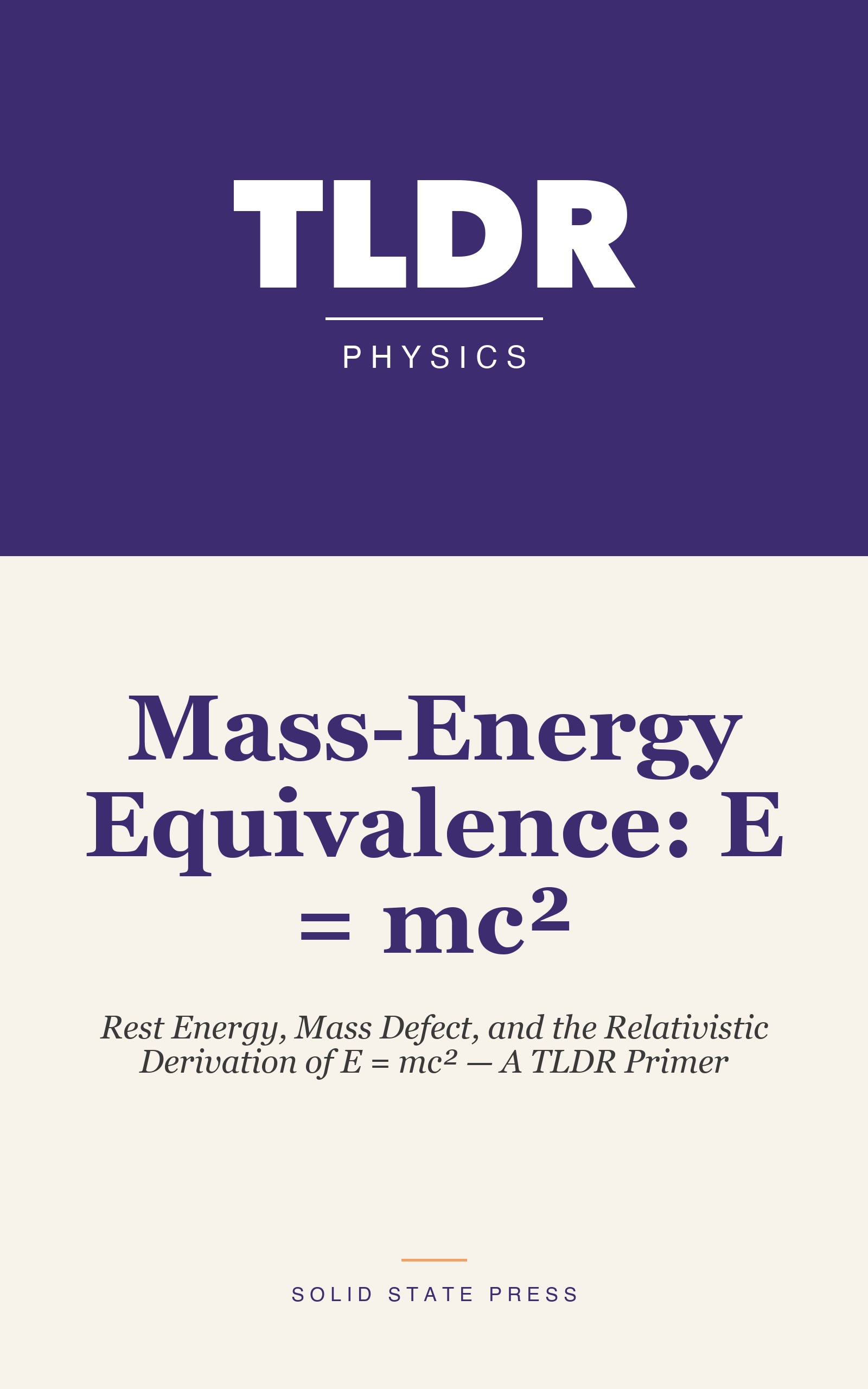 Mass-Energy Equivalence: E = mc² cover