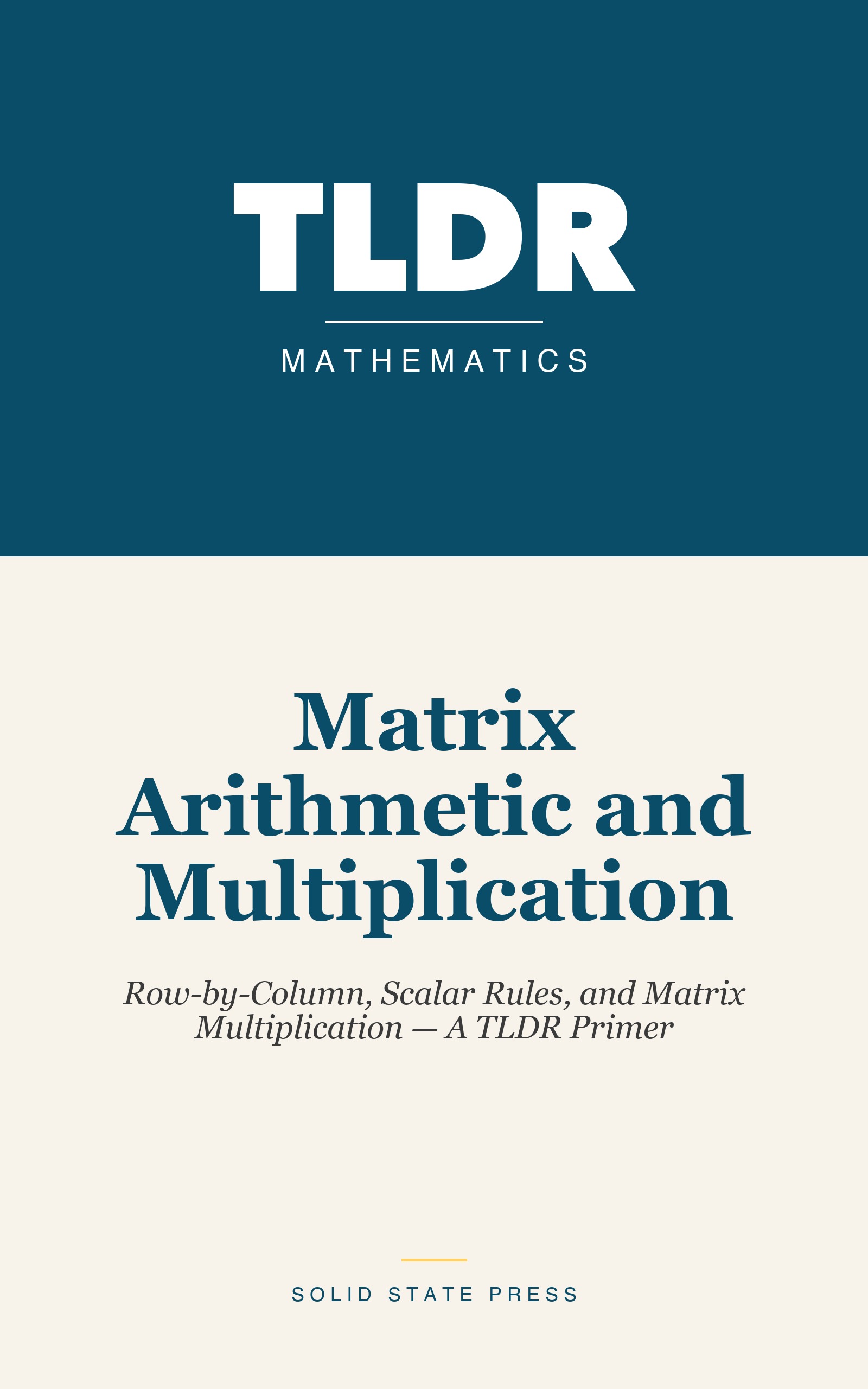 Matrix Arithmetic and Multiplication cover