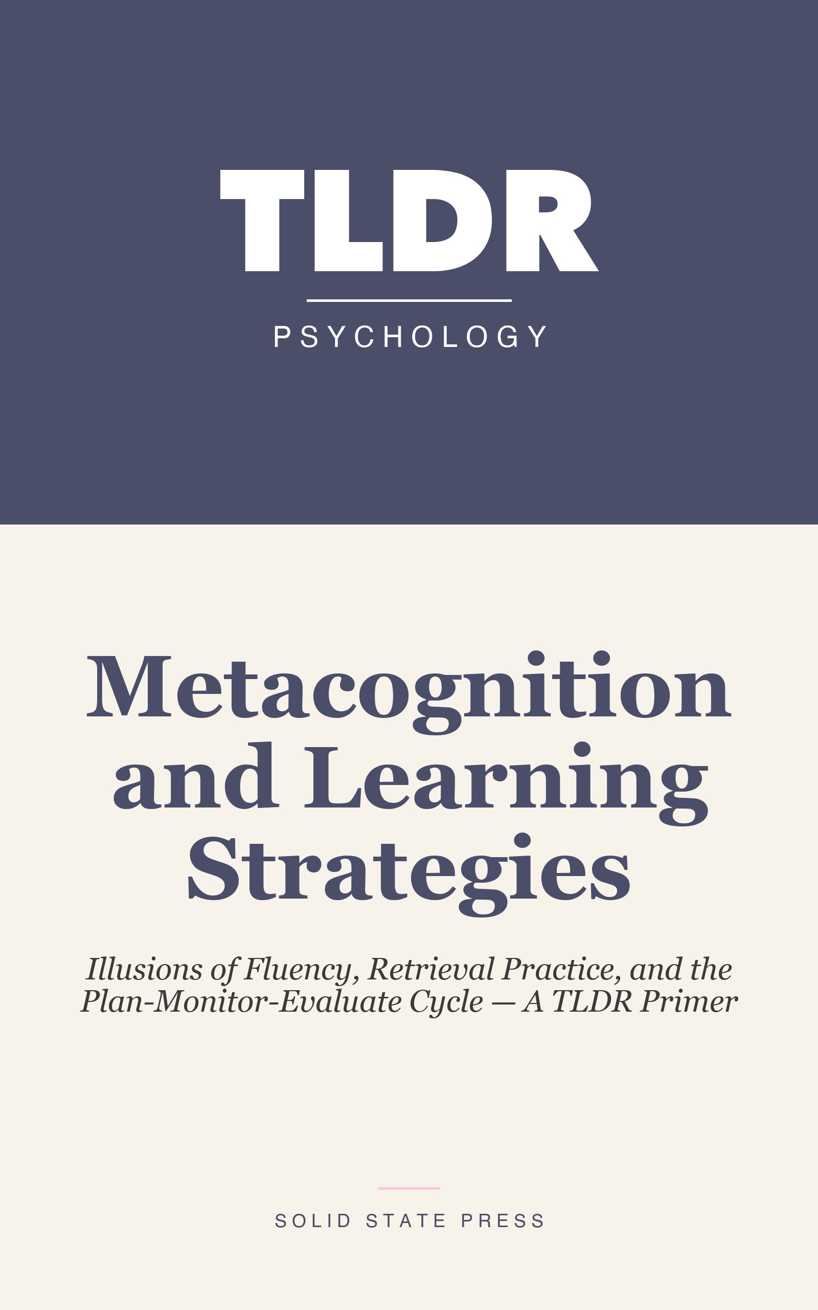 Metacognition and Learning Strategies cover
