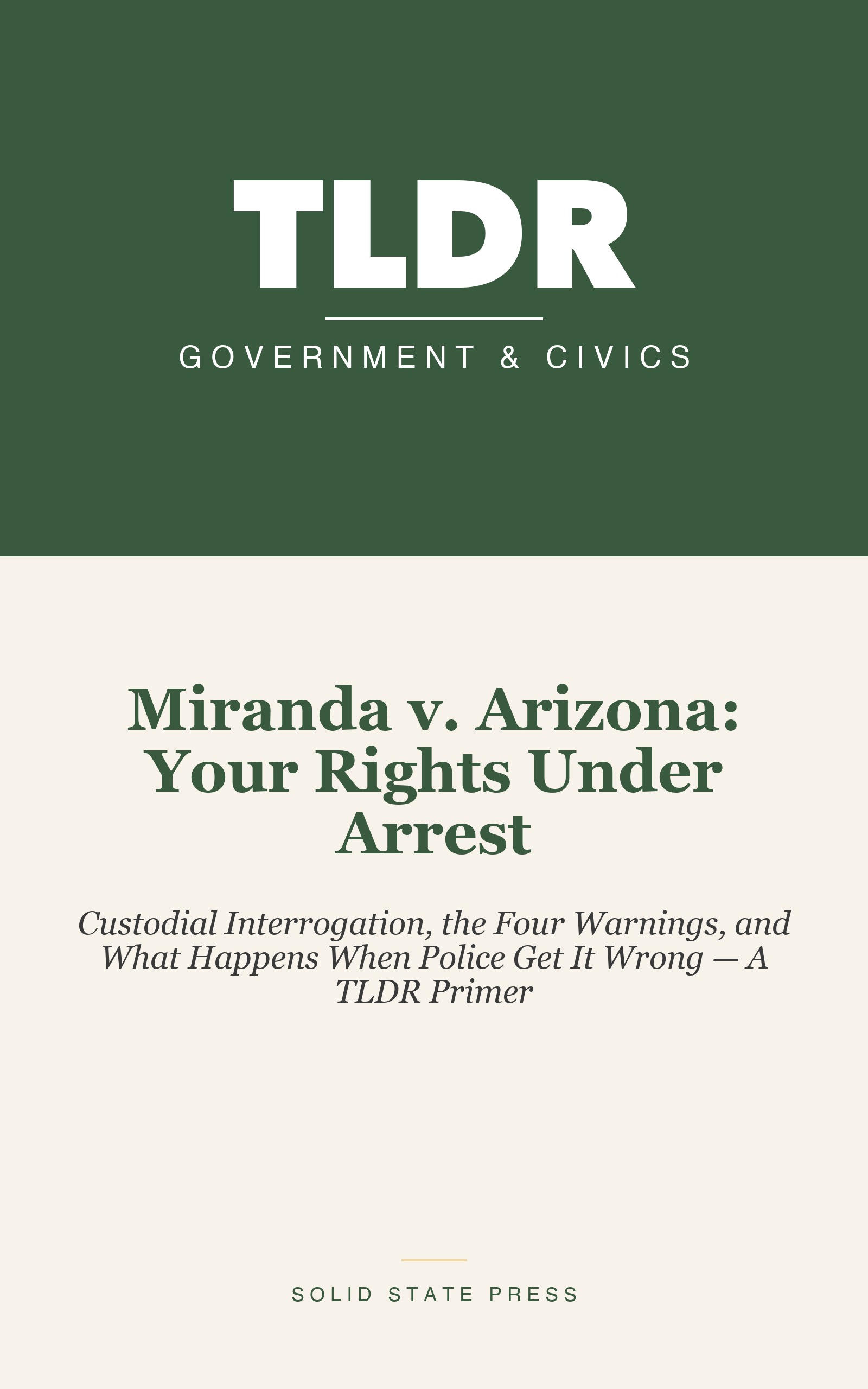 Miranda v. Arizona: Your Rights Under Arrest cover