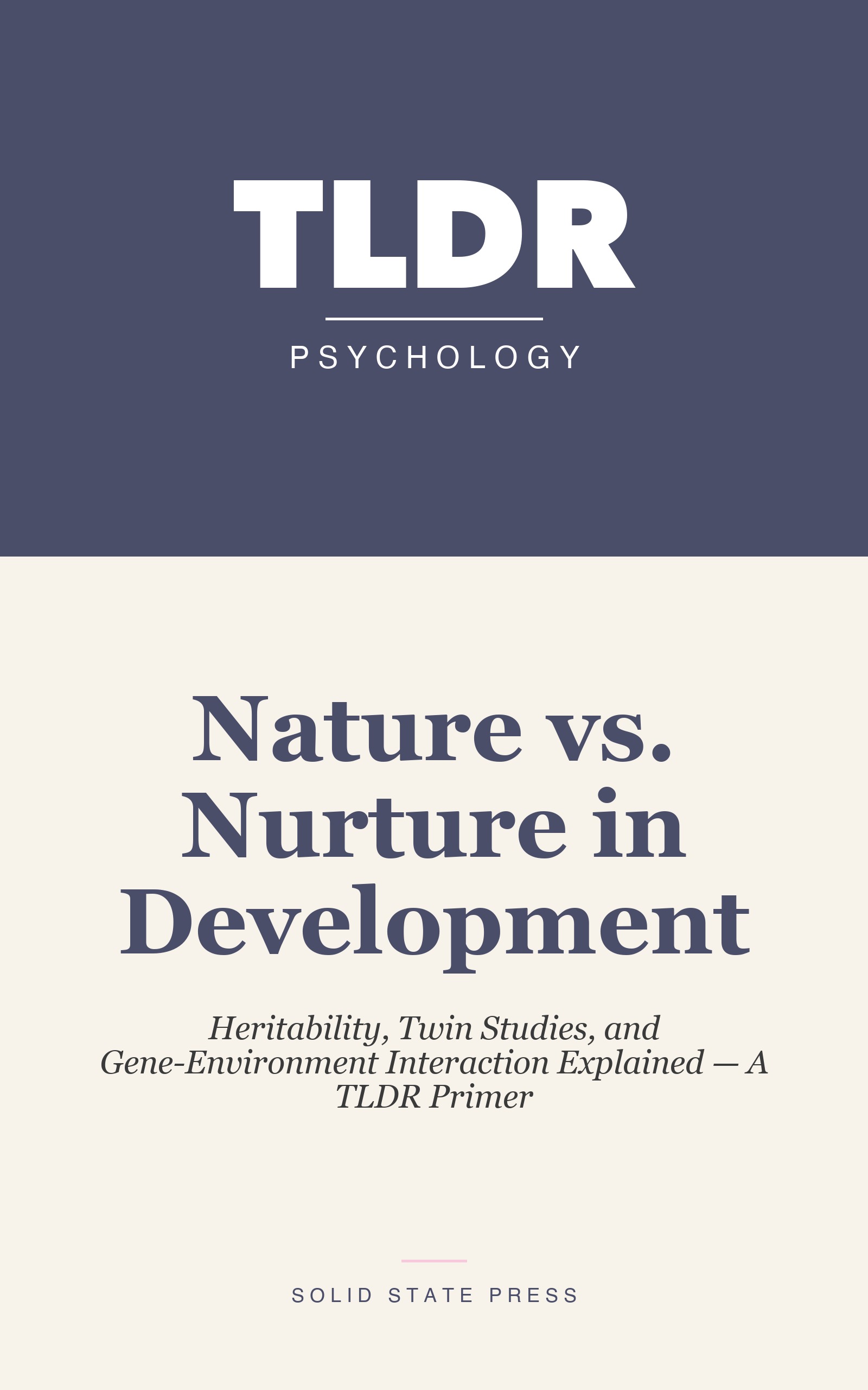 Nature vs. Nurture in Development cover