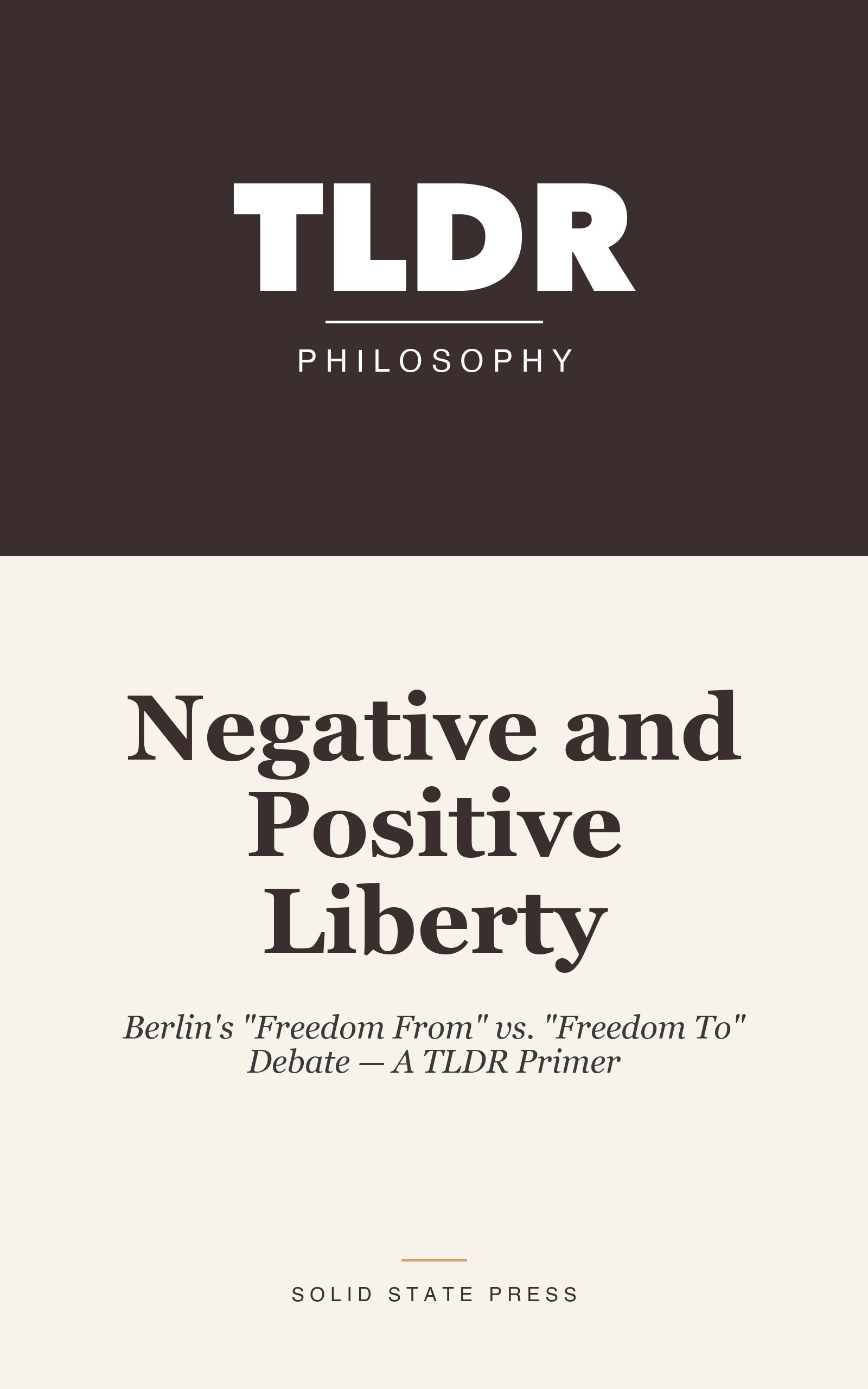 Negative and Positive Liberty cover