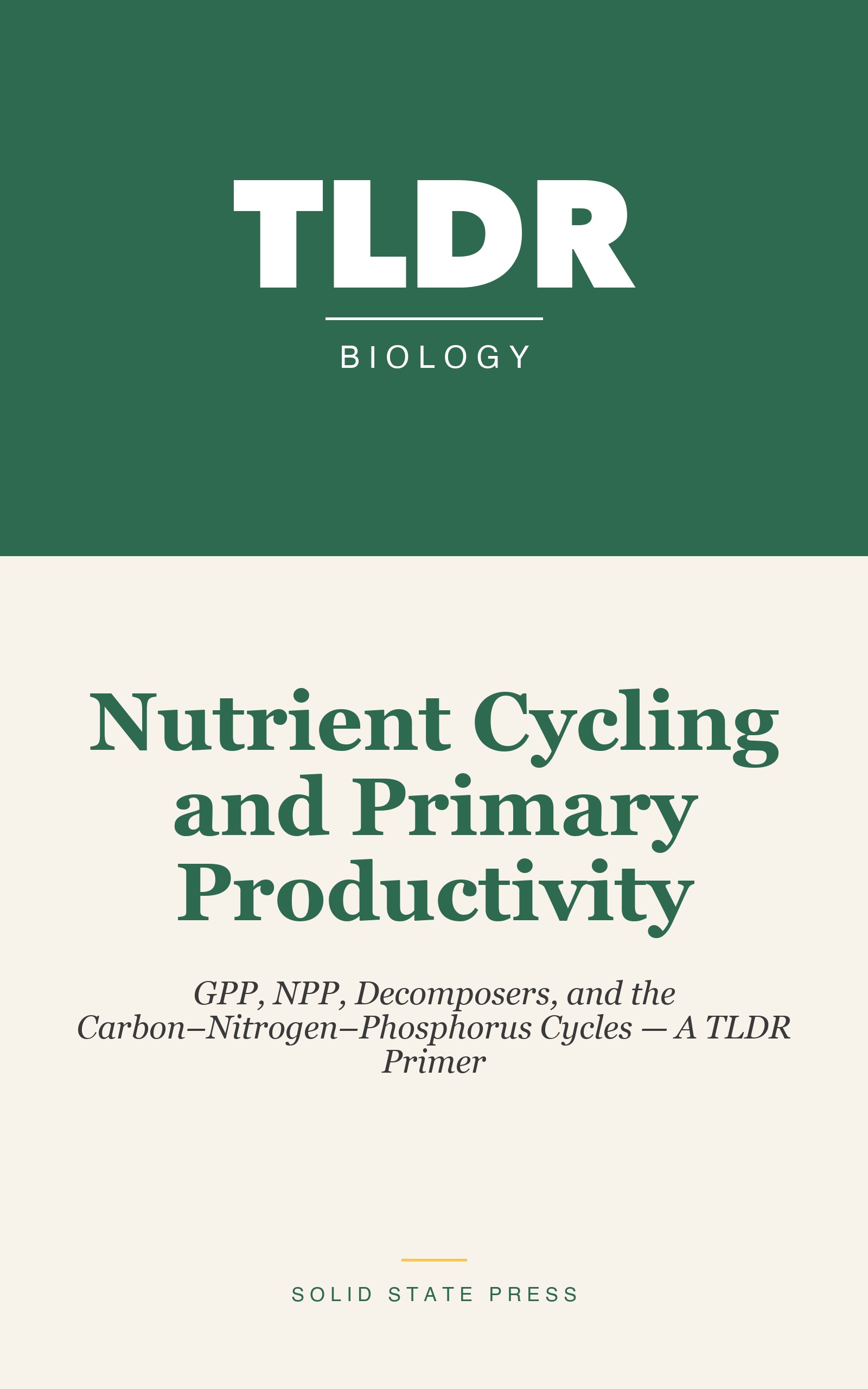 Nutrient Cycling and Primary Productivity cover