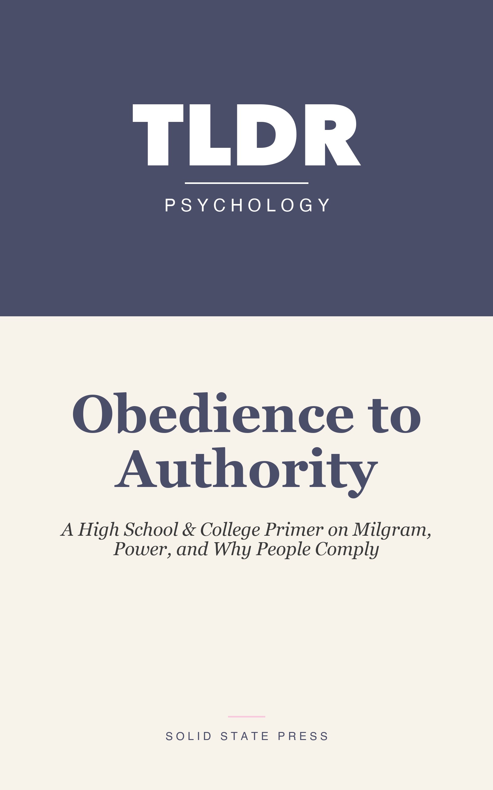 Obedience to Authority cover