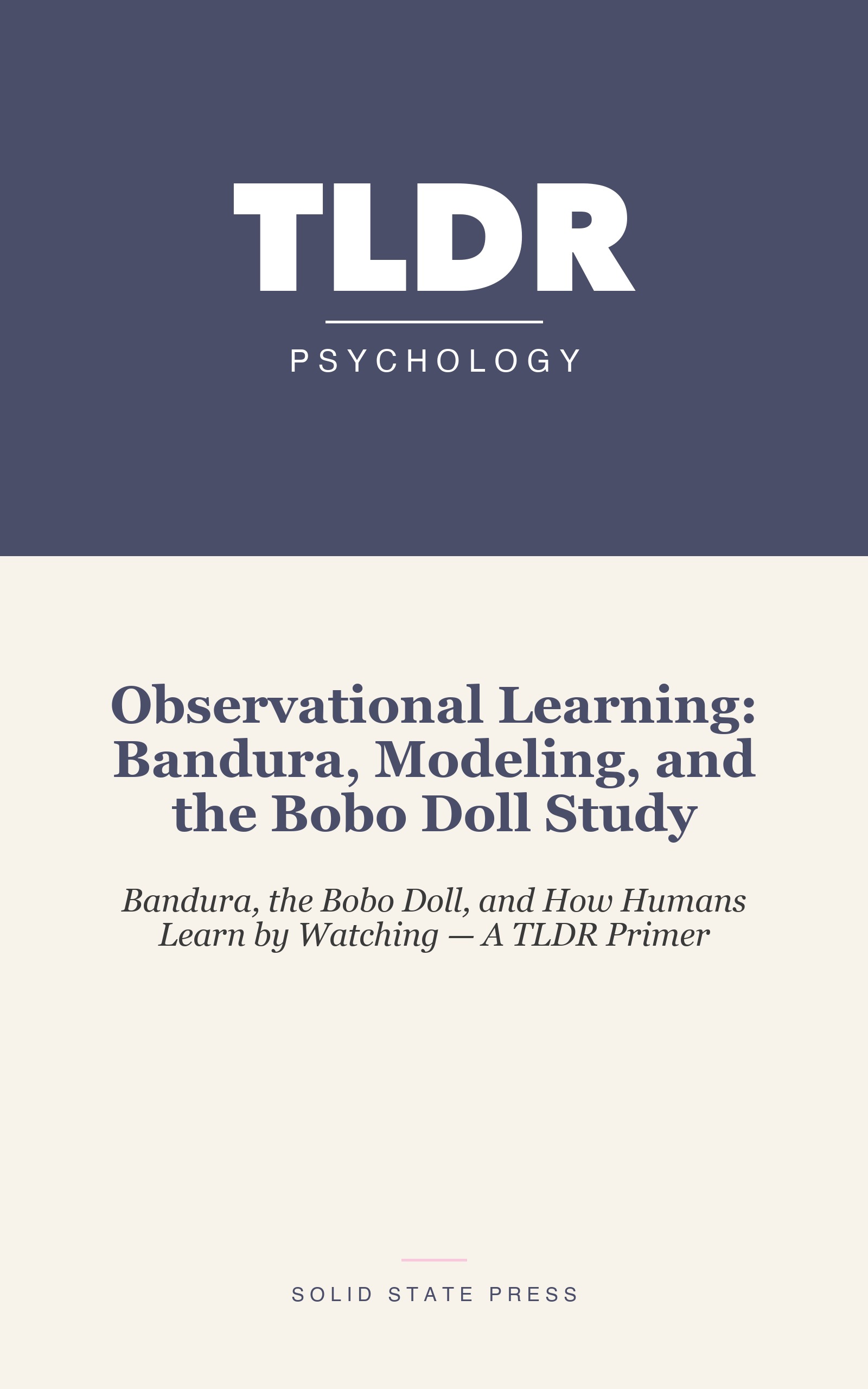 Observational Learning: Bandura, Modeling, and the Bobo Doll Study cover