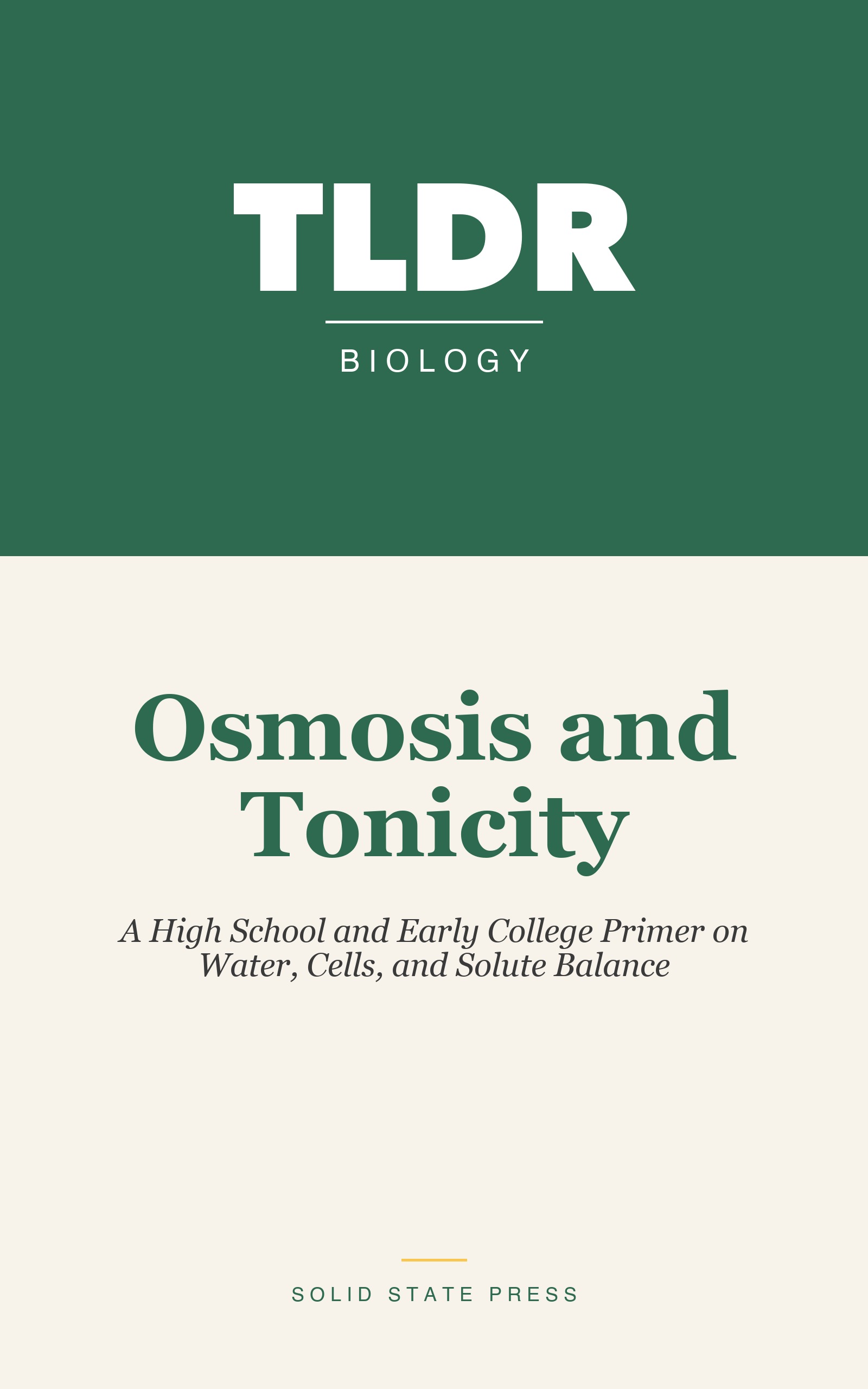 Osmosis and Tonicity cover