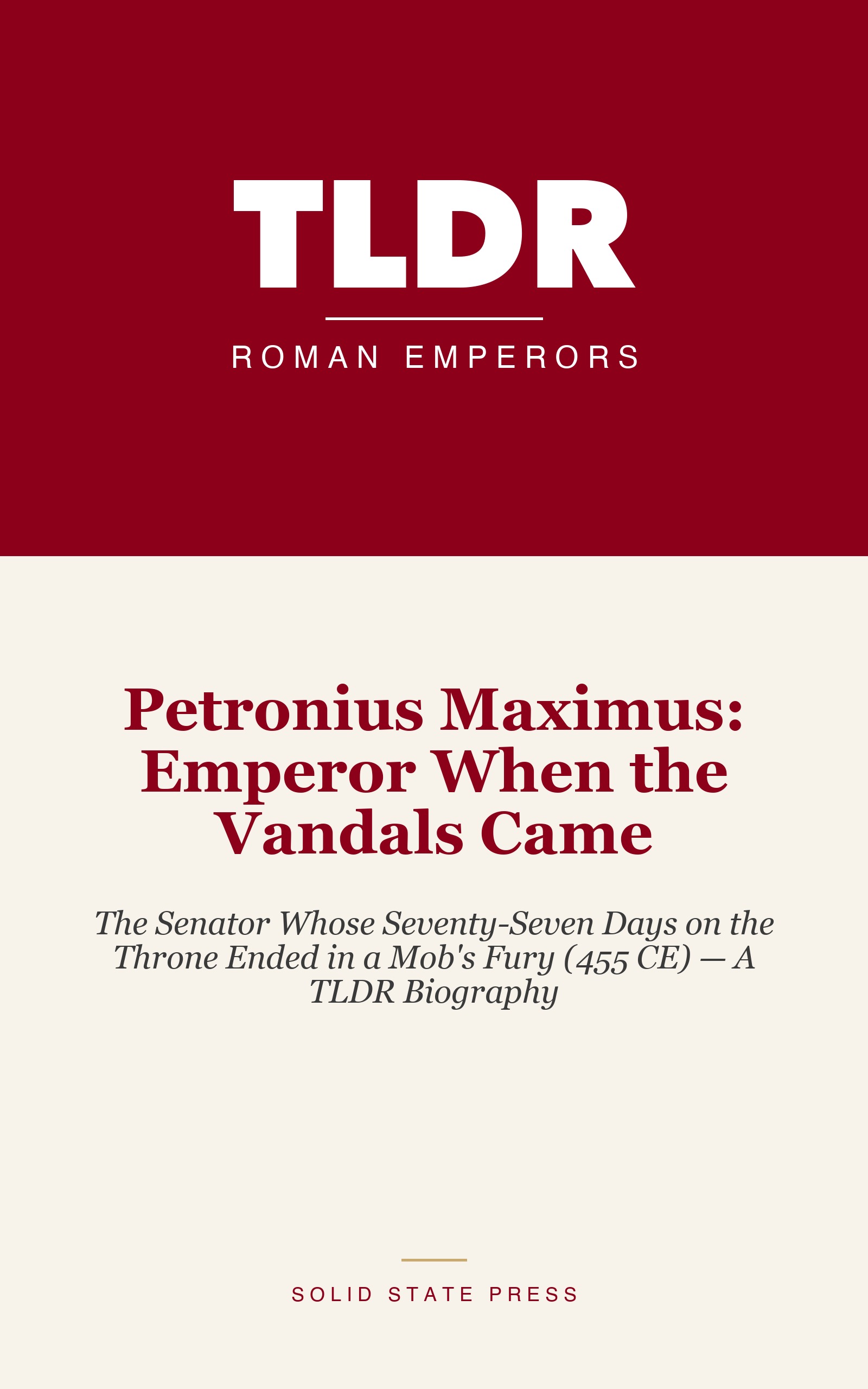 Petronius Maximus: Emperor When the Vandals Came cover