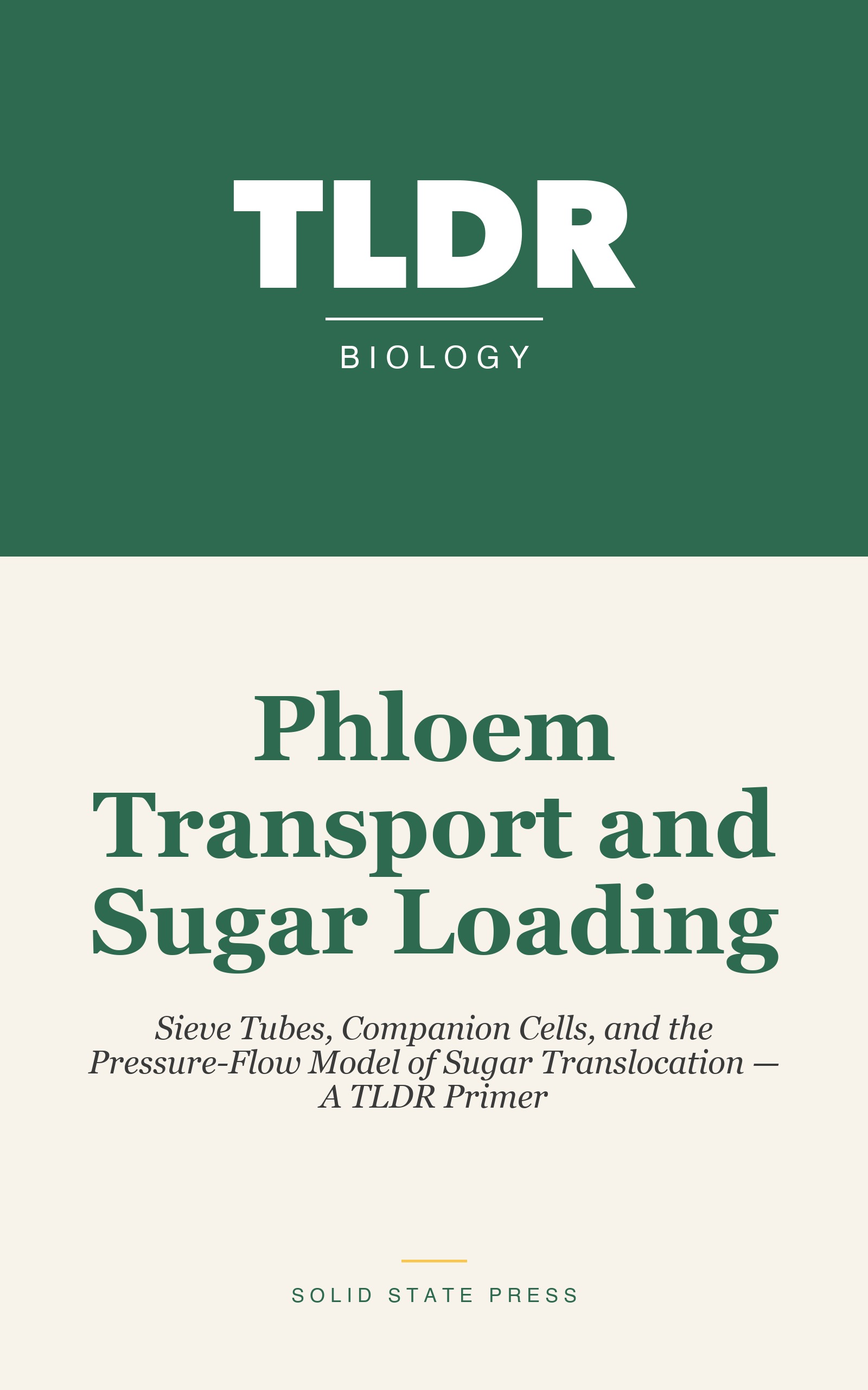 Phloem Transport and Sugar Loading cover
