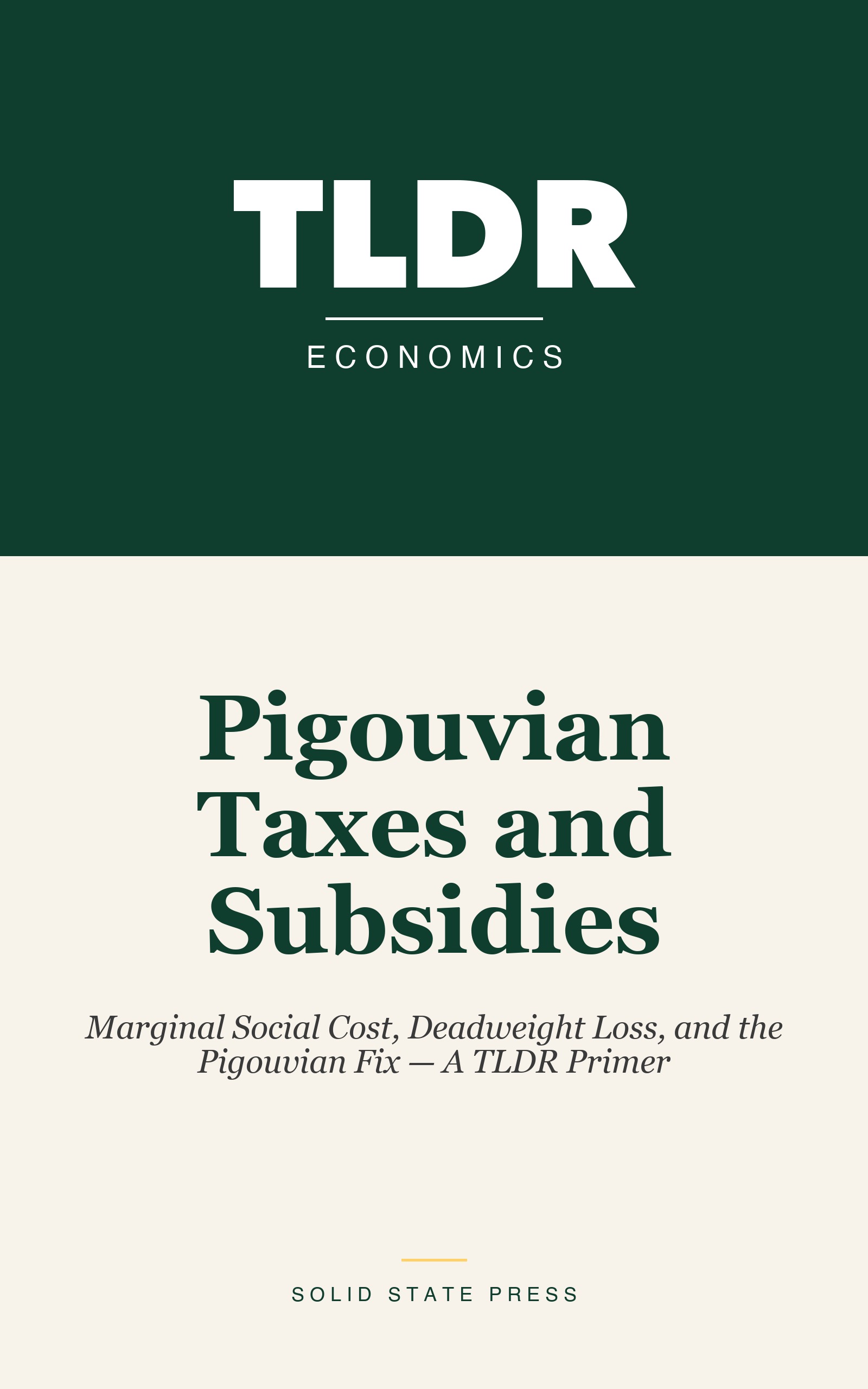 Pigouvian Taxes and Subsidies cover